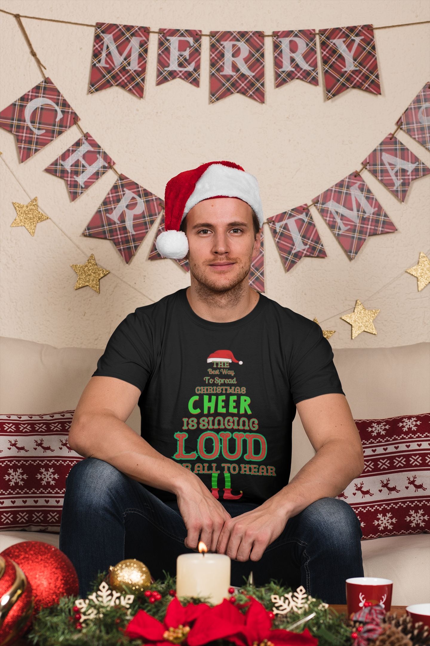 Men's Spread Christmas Cheer with This Fun & Festive T-Shirt