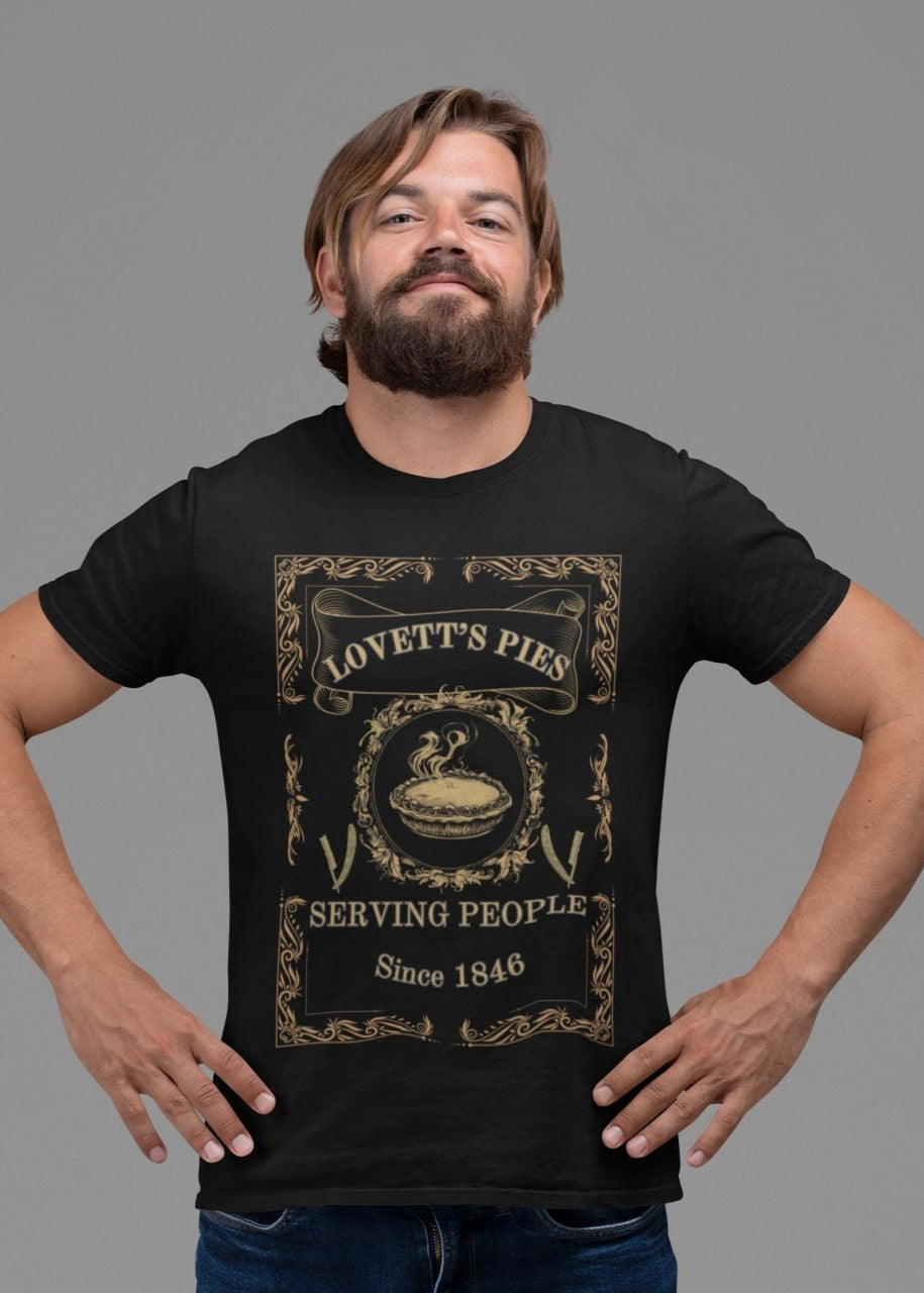 Lovett's Pies Men's T-Shirt – Victorian Gothic Style for Theatre Lovers