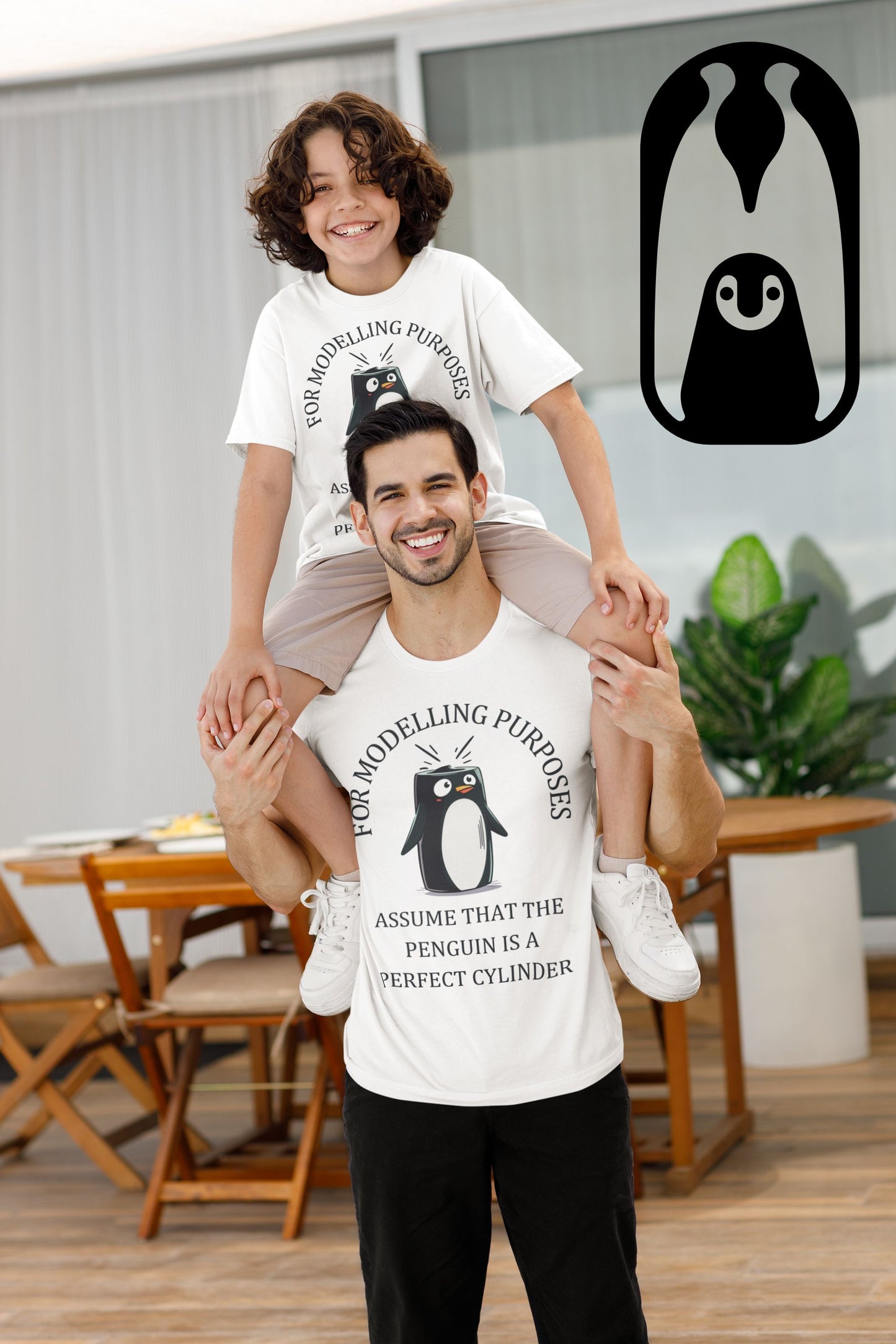 Perfect Cylinder Penguin Kids' T-Shirt – Fun Maths Humour for Boys & Girls
