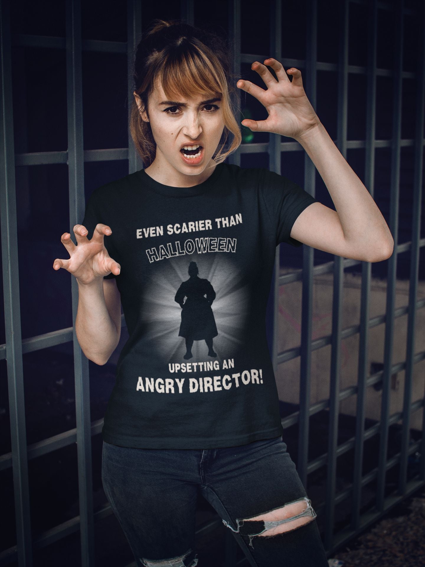 Even Scarier Than Halloween Women’s T-Shirt – Upsetting an Angry Director