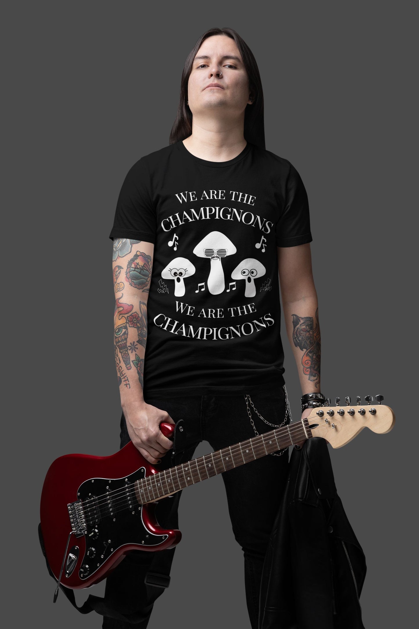 "We Are The Champignons" Men's T-Shirt – Unisex Design for Theatre & Music Lovers