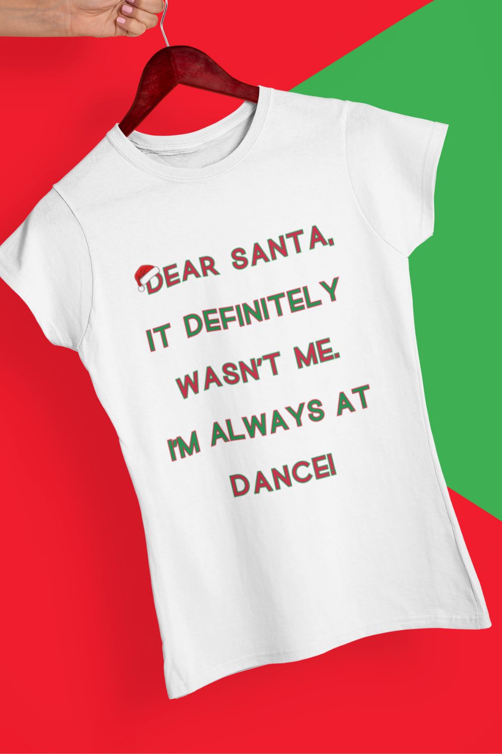 Dear Santa Christmas T-Shirt – Festive Women’s T-Shirt for Dance Lovers