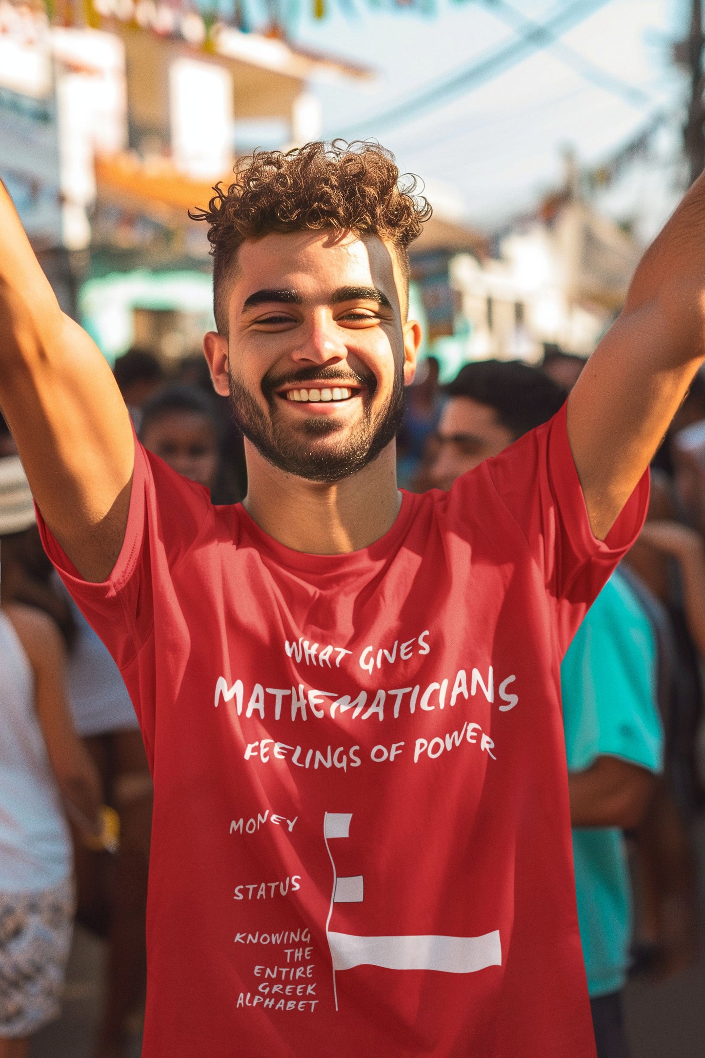 What Gives Mathematicians Feelings of Power? Men's Unisex T-Shirt – Greek Alphabet Edition