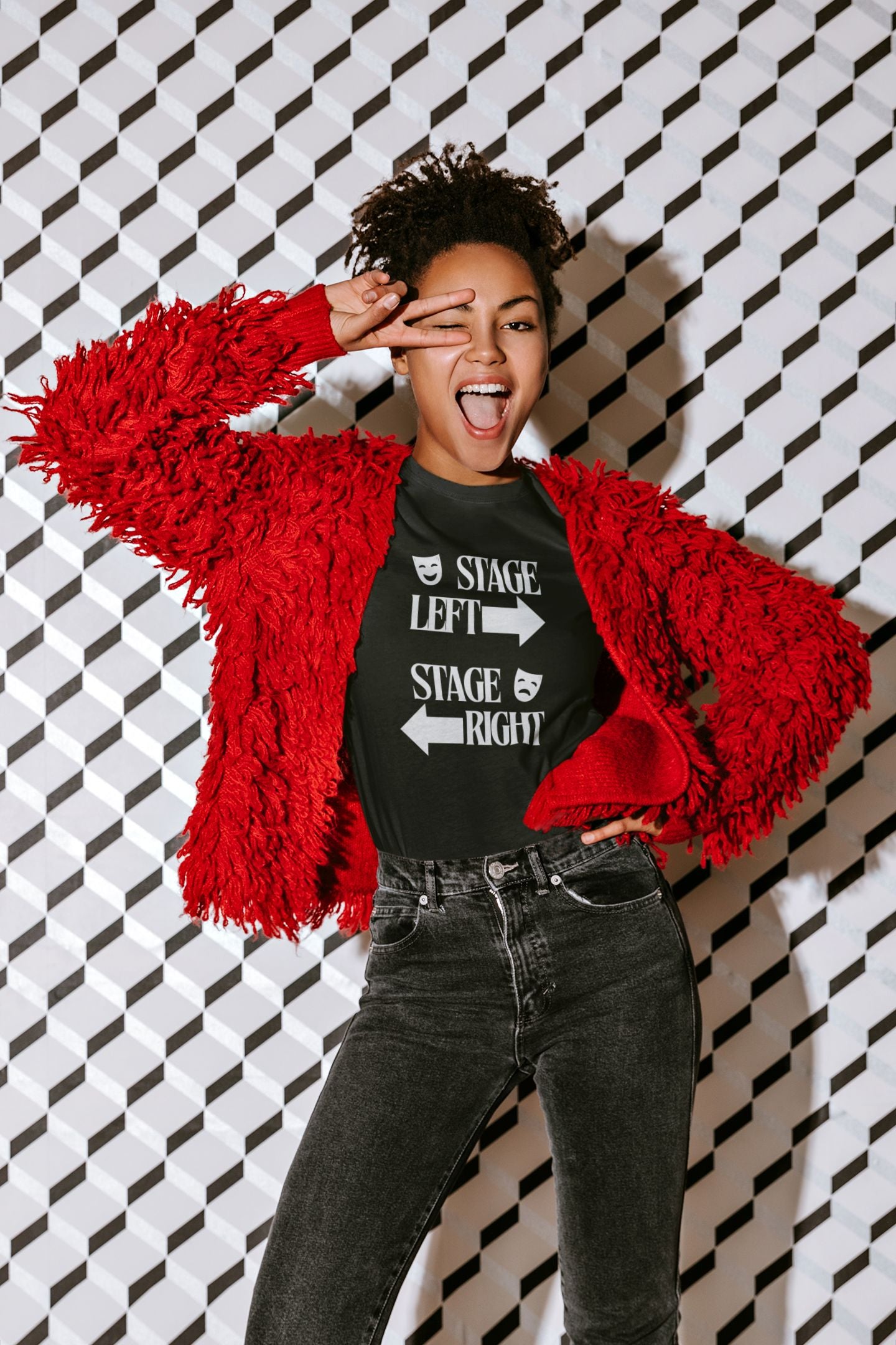 Stage Left Stage Right Women's Softstyle T-shirt – Perfect for Theatre Lovers