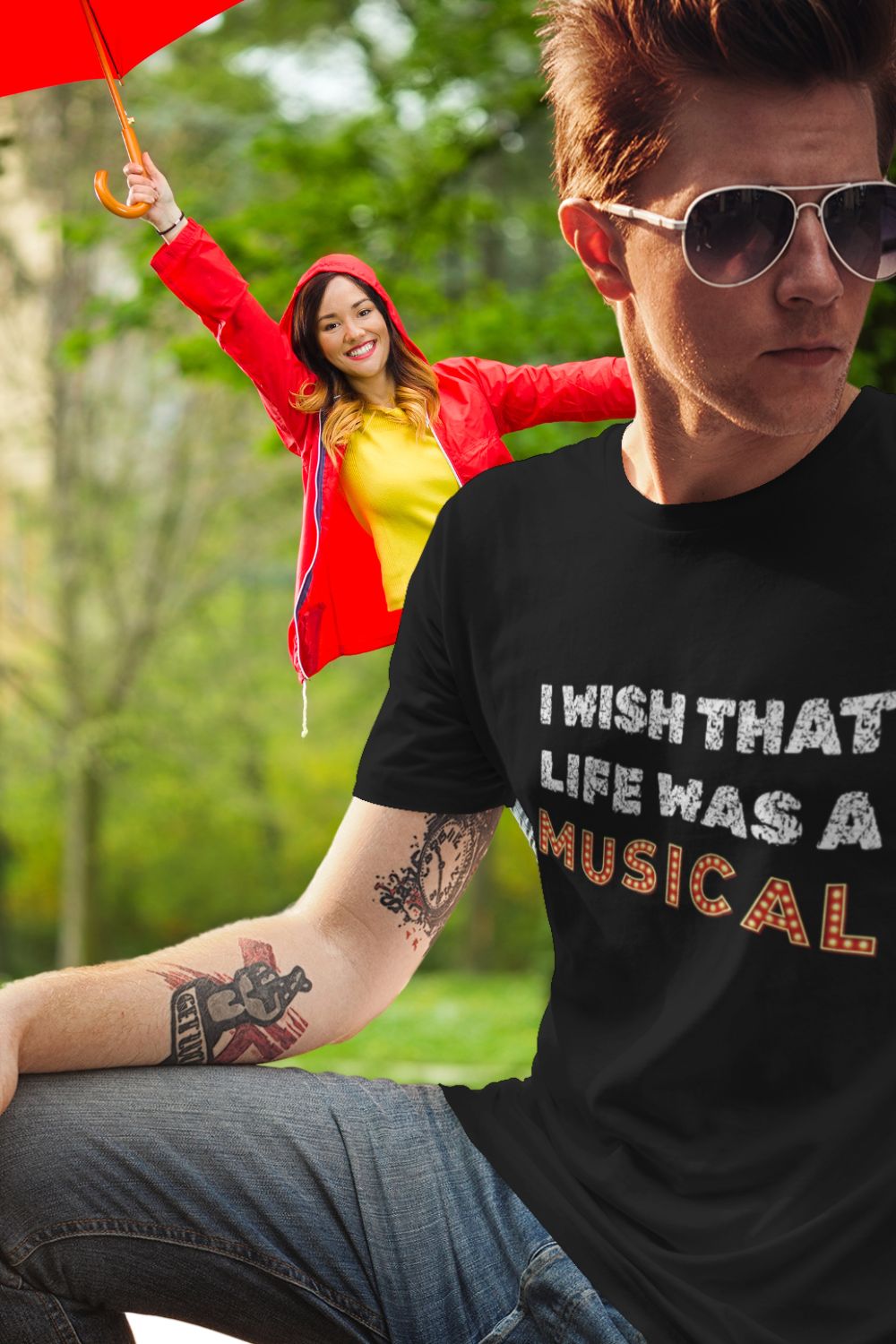 "I Wish That Life Was a Musical" Men’s Black Theatre T-Shirt – Unisex Fit, Musical Gift
