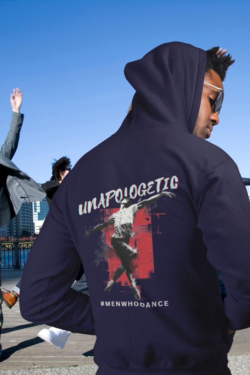 Men’s “Unapologetic” Dance Hoodie – Ethical Fleece Sweatshirt with Back Print