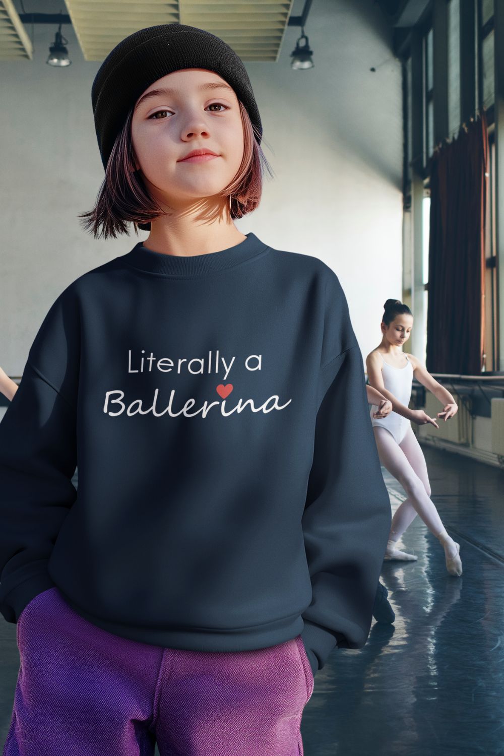 Ballerina Dreams Kids Sweatshirt – Custom Unisex Dance Crewneck