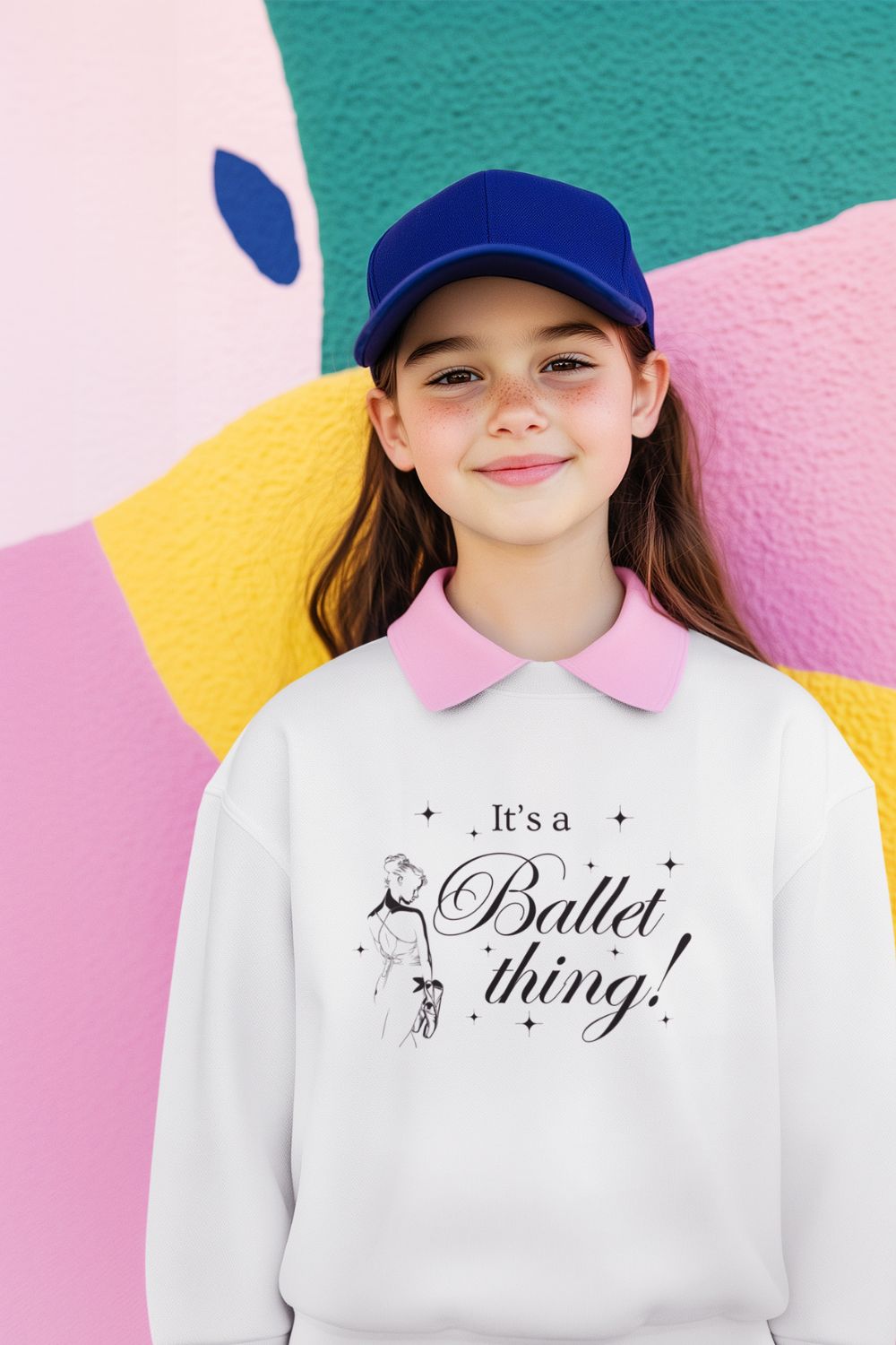 For young dancers with big dreams — a cosy ballet sweatshirt they’ll love to live in.