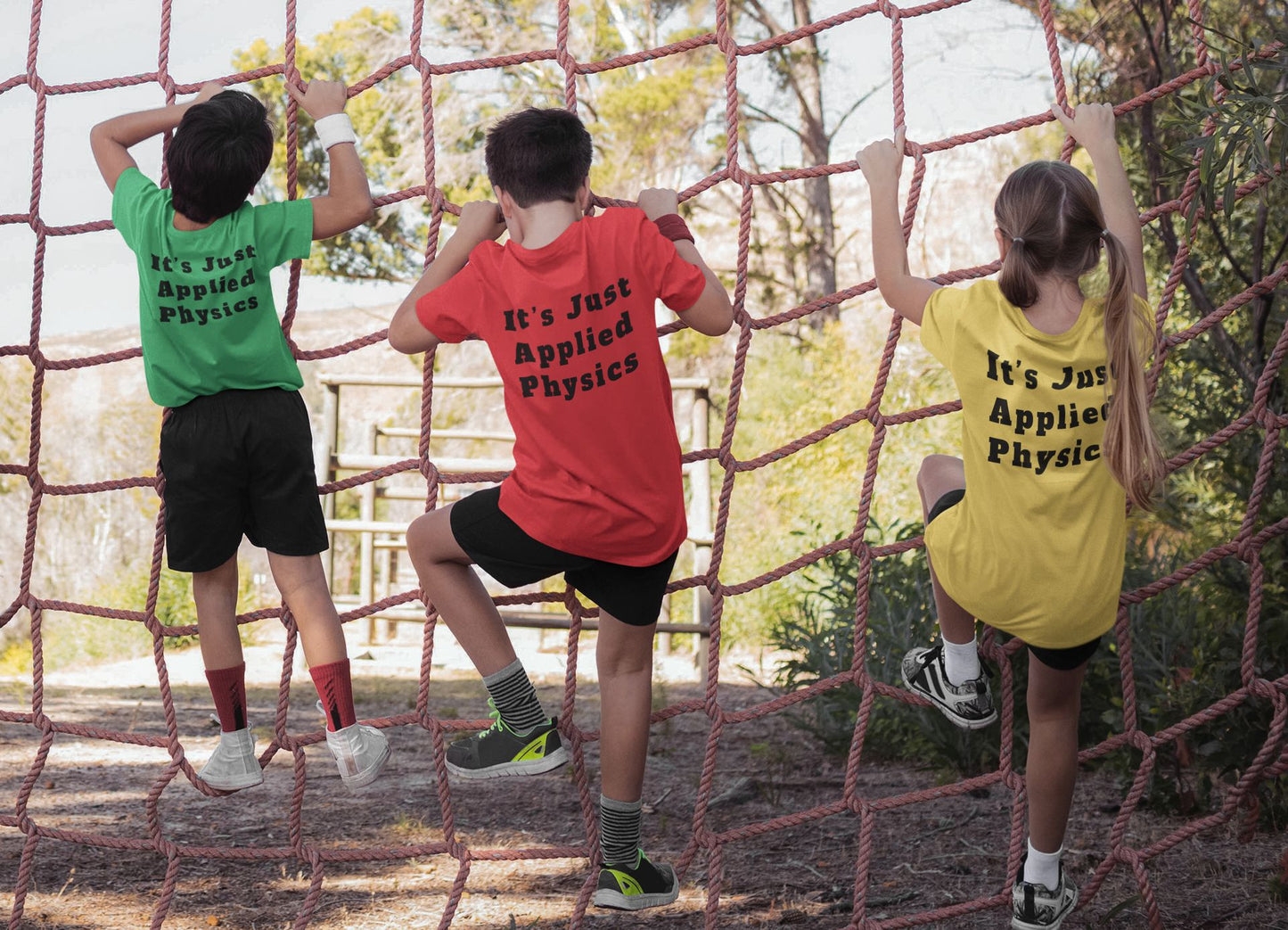 "Sports Day? It's Just Applied Physics!" STEM Kids' T-Shirt
