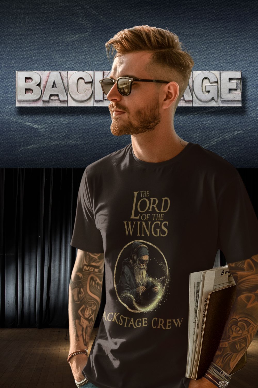Backstage Crew T-Shirt – Lord of the Wings Theatre Tech Design | Men's (Unisex Fit)