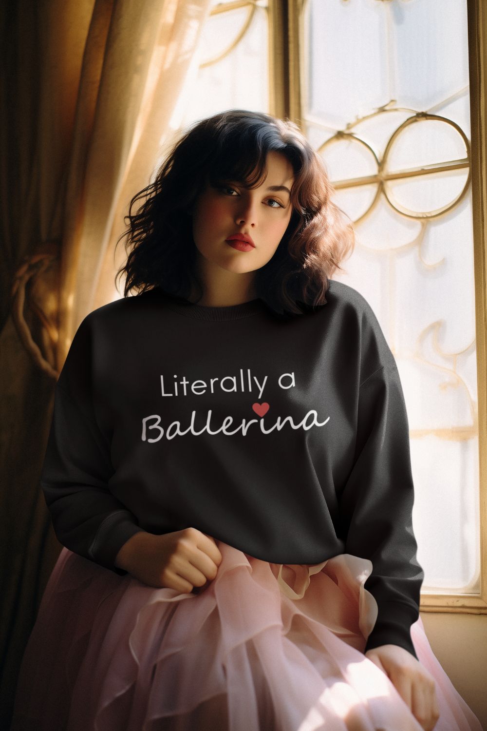 “Literally a Ballerina” Unisex Crewneck Sweatshirt – Women’s Dance Collection