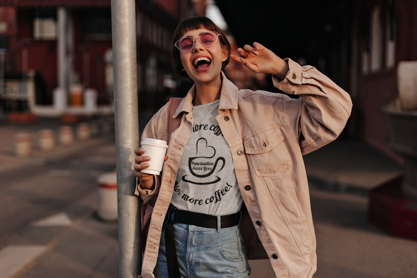 "No More Coffee" Women's T-shirt – A Fun Statement for Coffee and Grammar Lovers