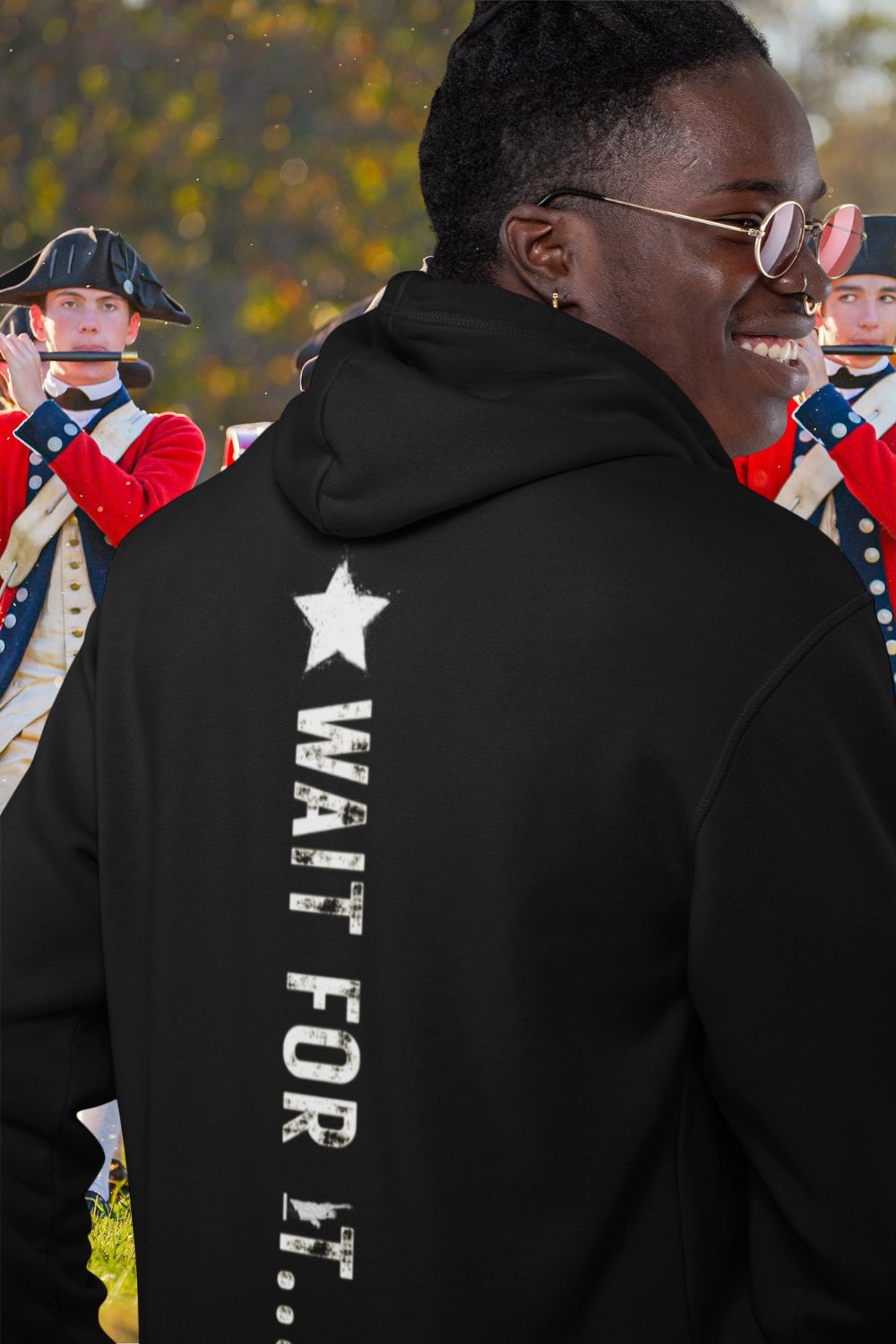 Men’s “Wait For It…” Hoodie – Bold Minimalist Sweatshirt for Musical Theatre Fans