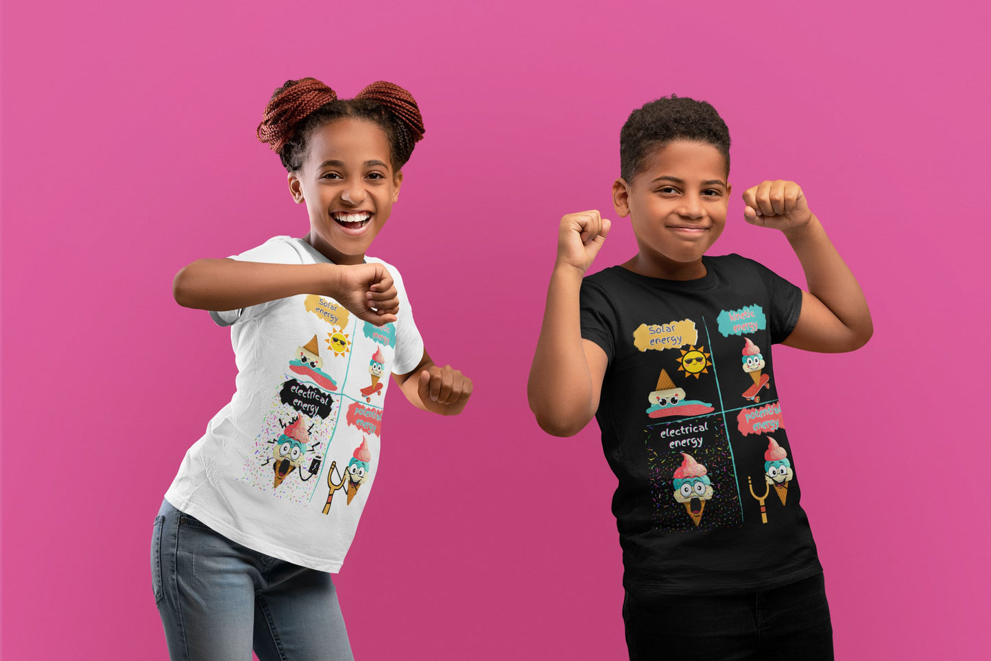 STEM Physics Fun T-Shirt – Ice Cream Energy Learning for Kids