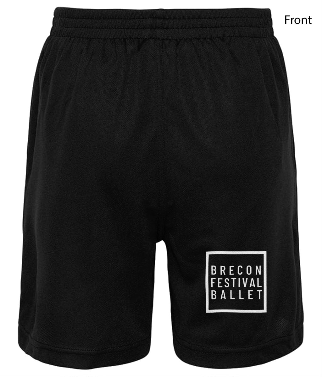 Brecon Festival Ballet – Unisex Performance Shorts (Black / Black Melange)