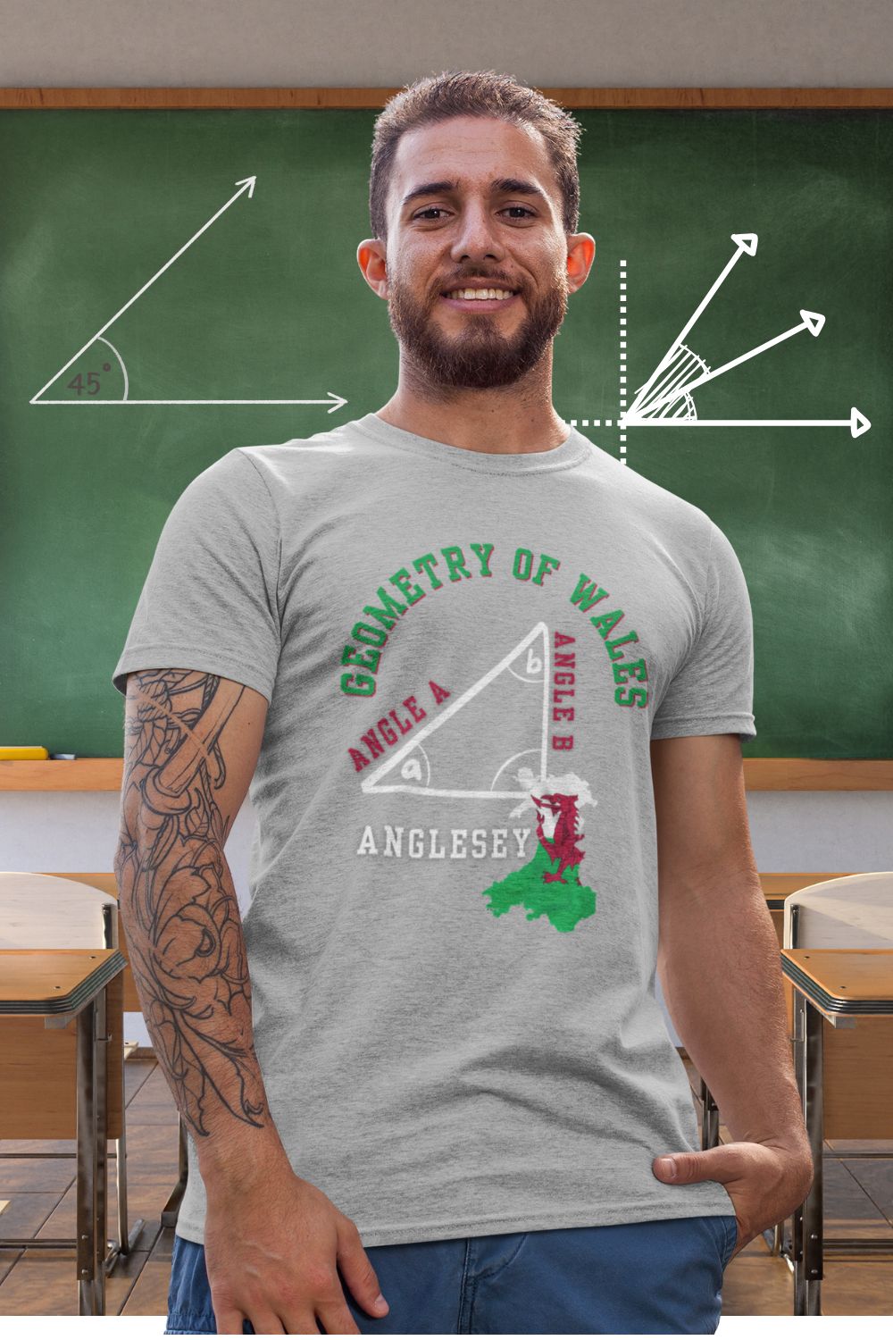 Angle A + Angle B = Anglesey T-Shirt – STEM Wales Gift (Men’s/Unisex Fit)