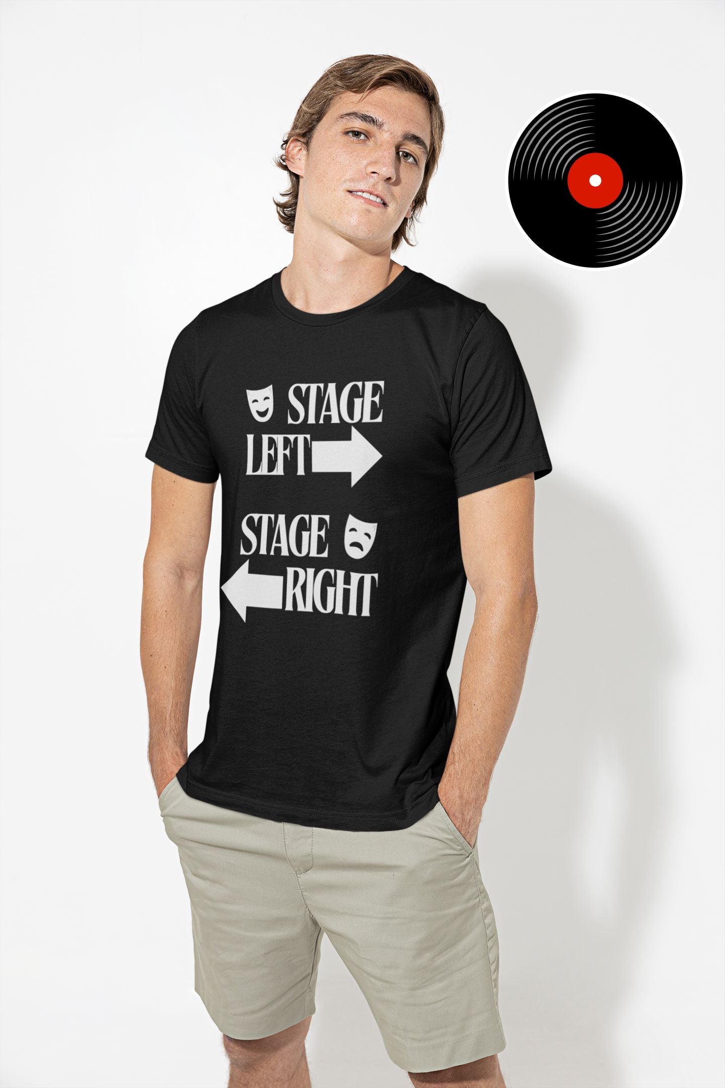 Stage Left Stage Right Men’s T-shirt – Unisex Design for Theatre Lovers