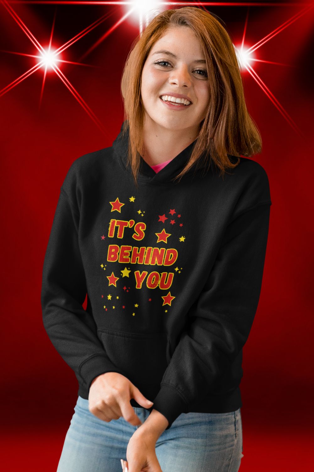 It’s Behind You Pantomime Women’s Hoodie – Fun, Festive, and Perfect for Panto Season