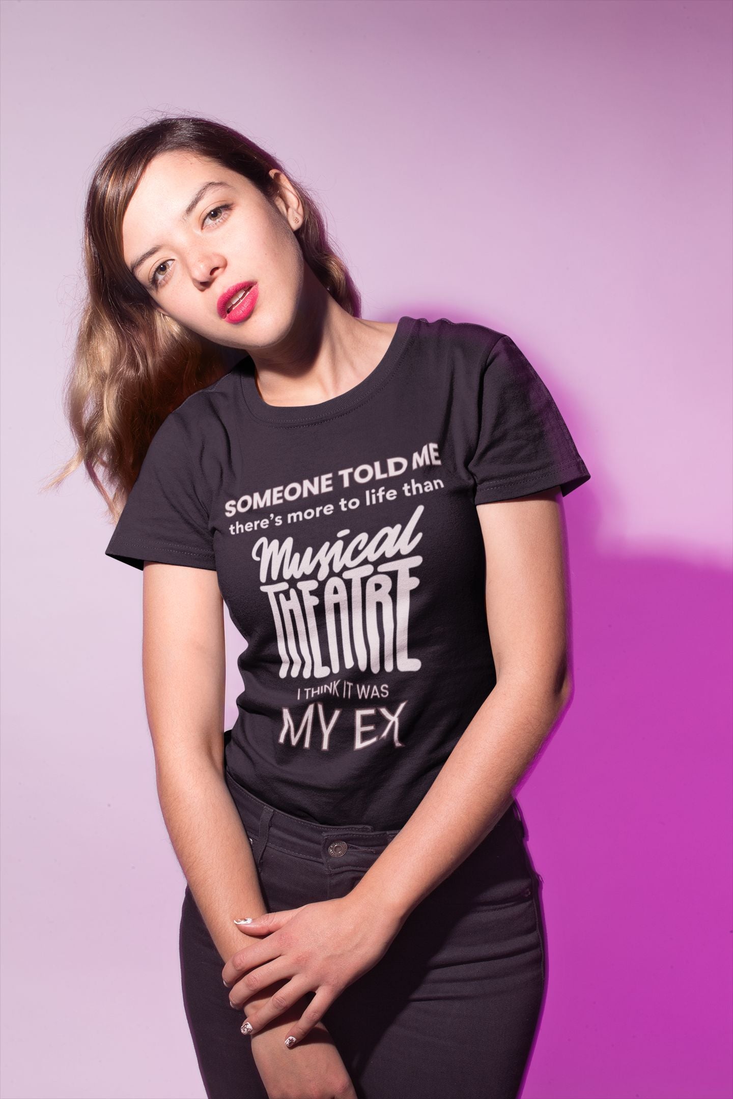 Someone Told Me - Women's Softstyle Musical Theatre T-shirt in Black