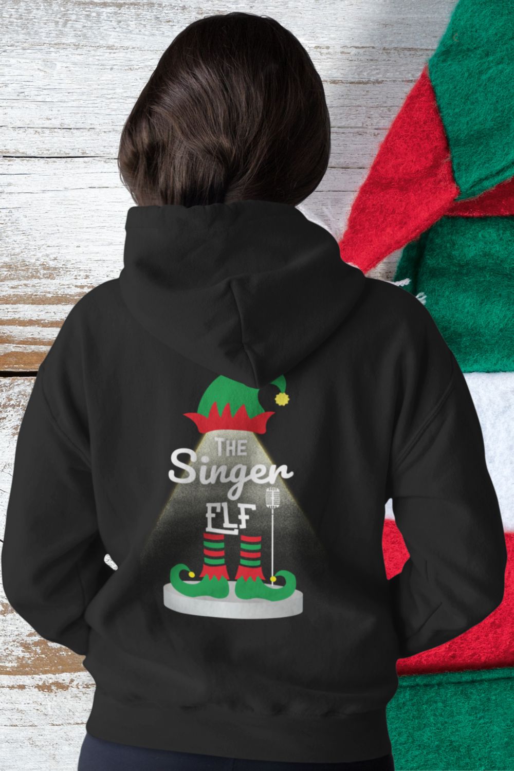The Singer Elf Ladies' Christmas Hoodie – Festive Style for Theatre and Music Lovers