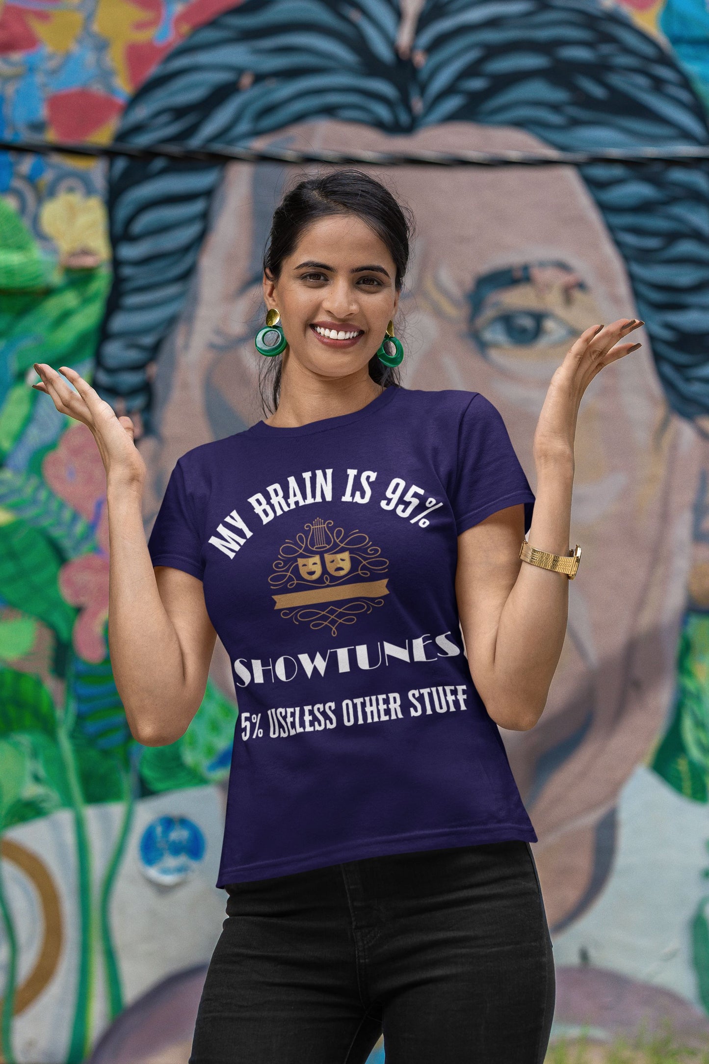 My Brain is 95% Showtunes Musical Theatre Women's T-Shirt