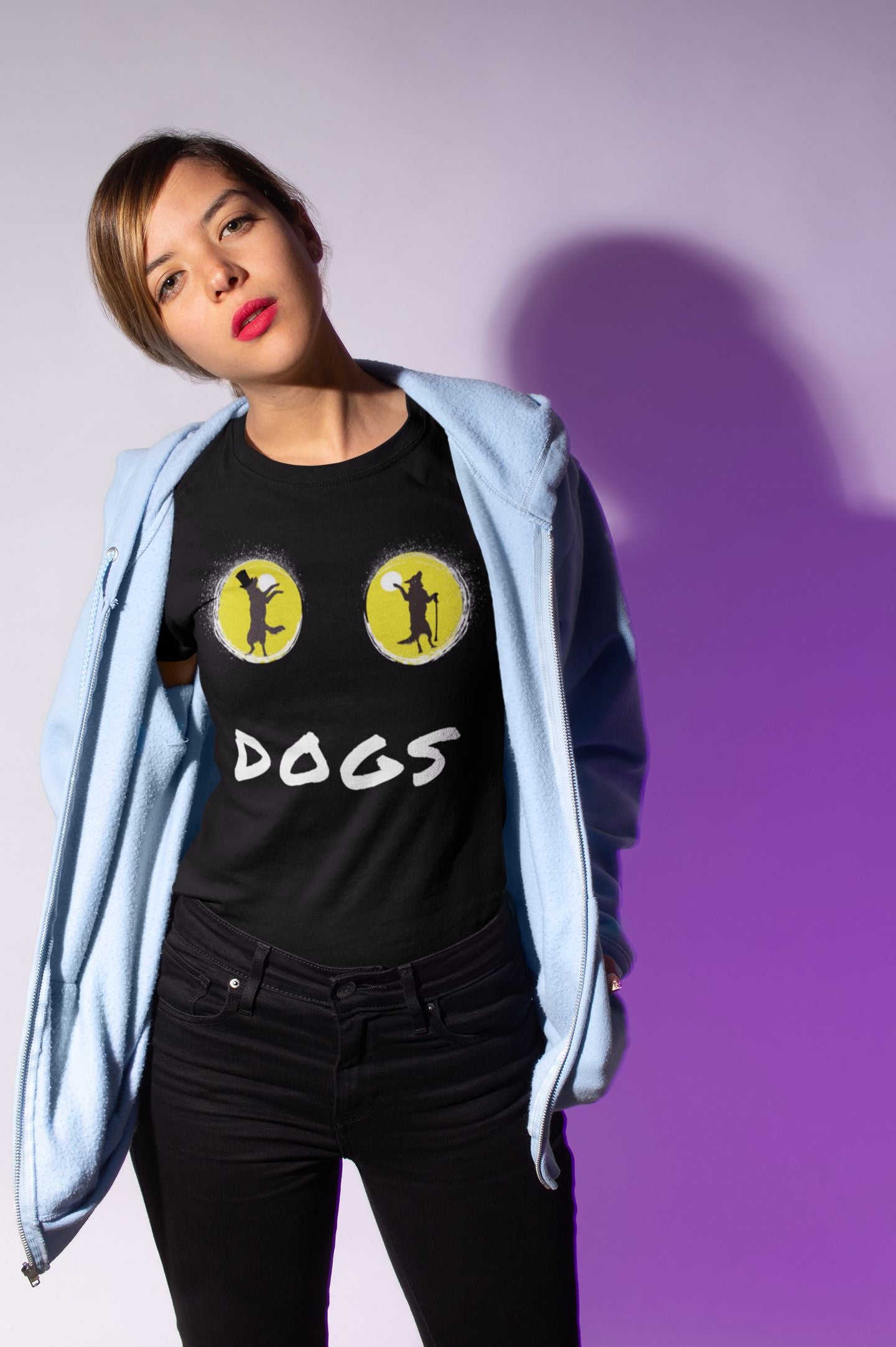 Paw-some Theatre-Inspired Women's Softstyle T-Shirt – Perfect for Dog and Theatre Lovers