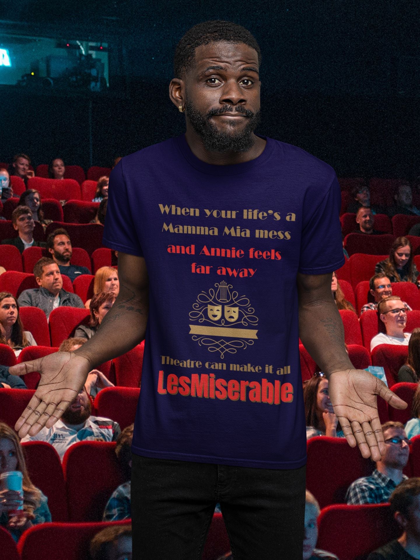Men's "LesMiserable" Theatre T-Shirt – Unisex Fit for Musical Fans
