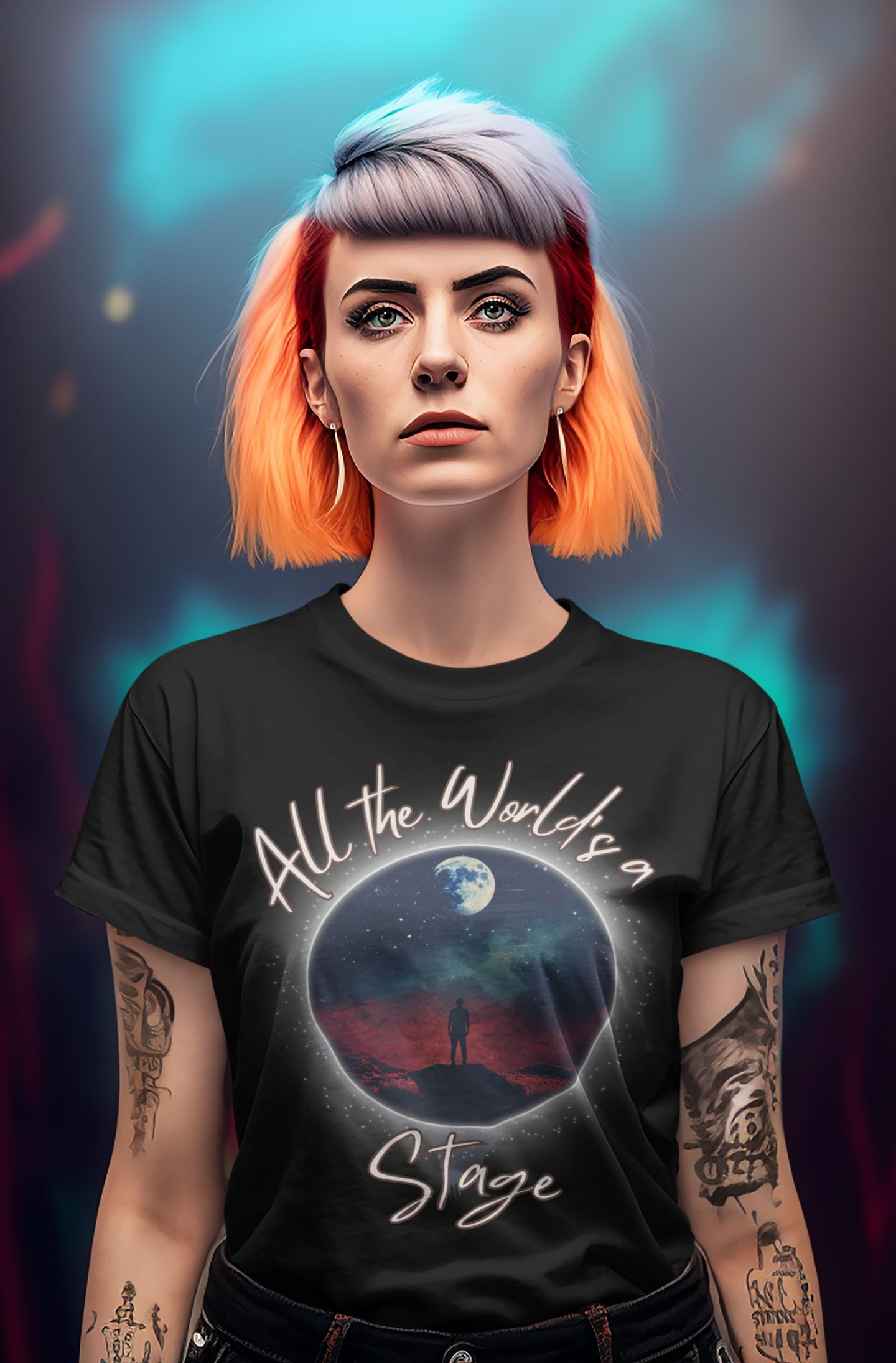 Women's "All the World Is A Stage" T-Shirt – Shakespeare & Theatre Design for Performers
