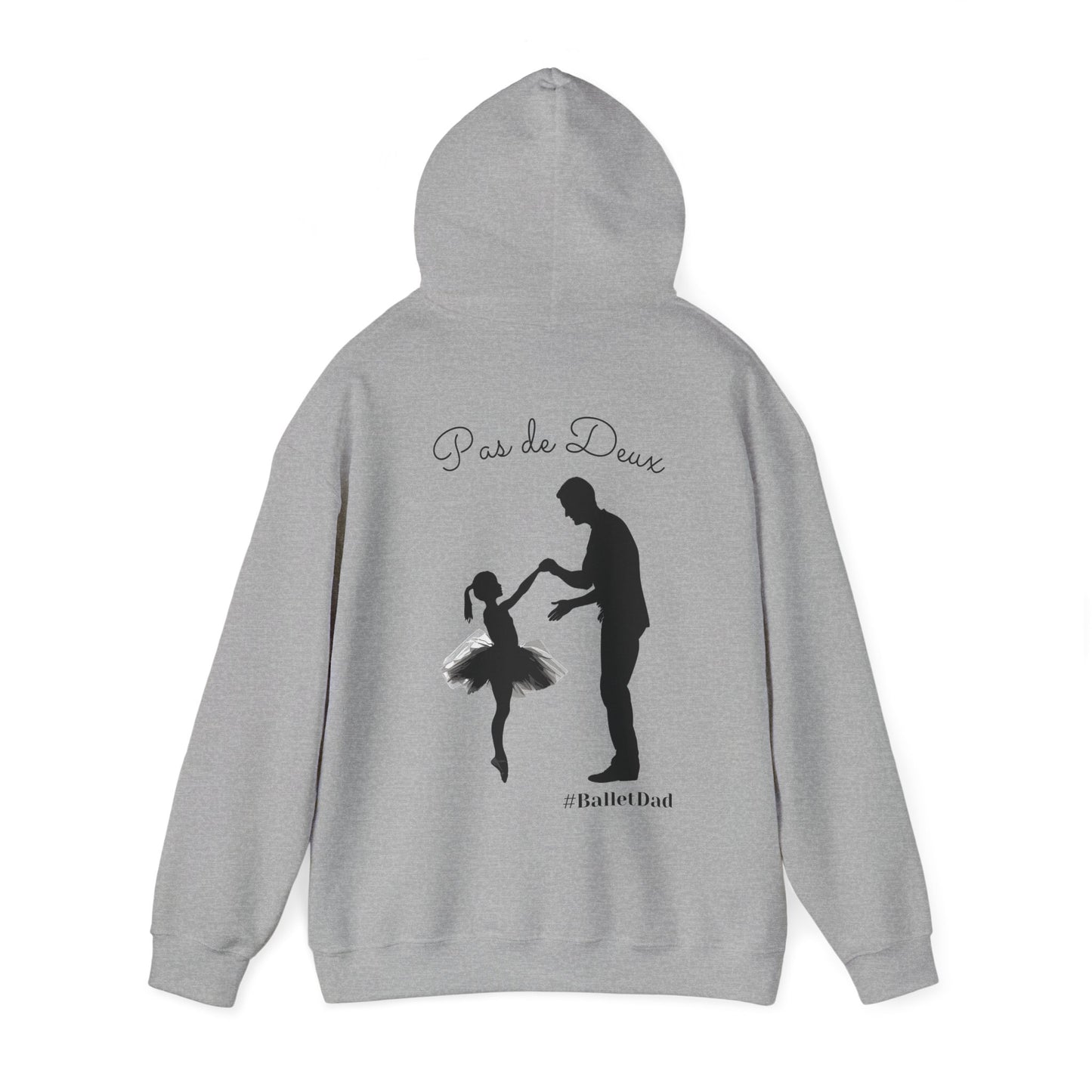 Men's "Ballet Dad" Hoodie – Pas de Deux Design for Proud Dance Fathers