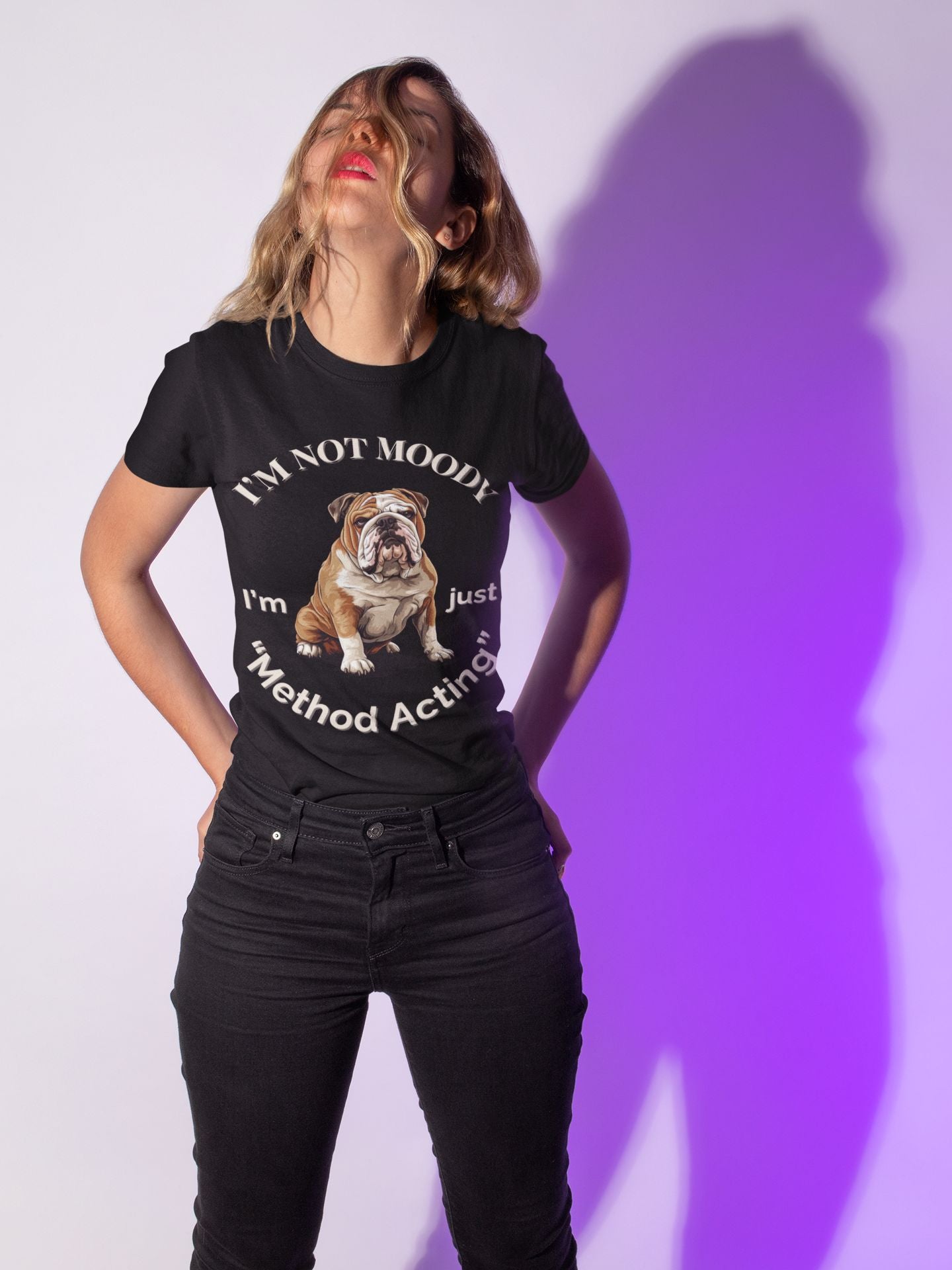 Not Moody – Method Acting Women's Softstyle T-shirt – Perfect for Actors