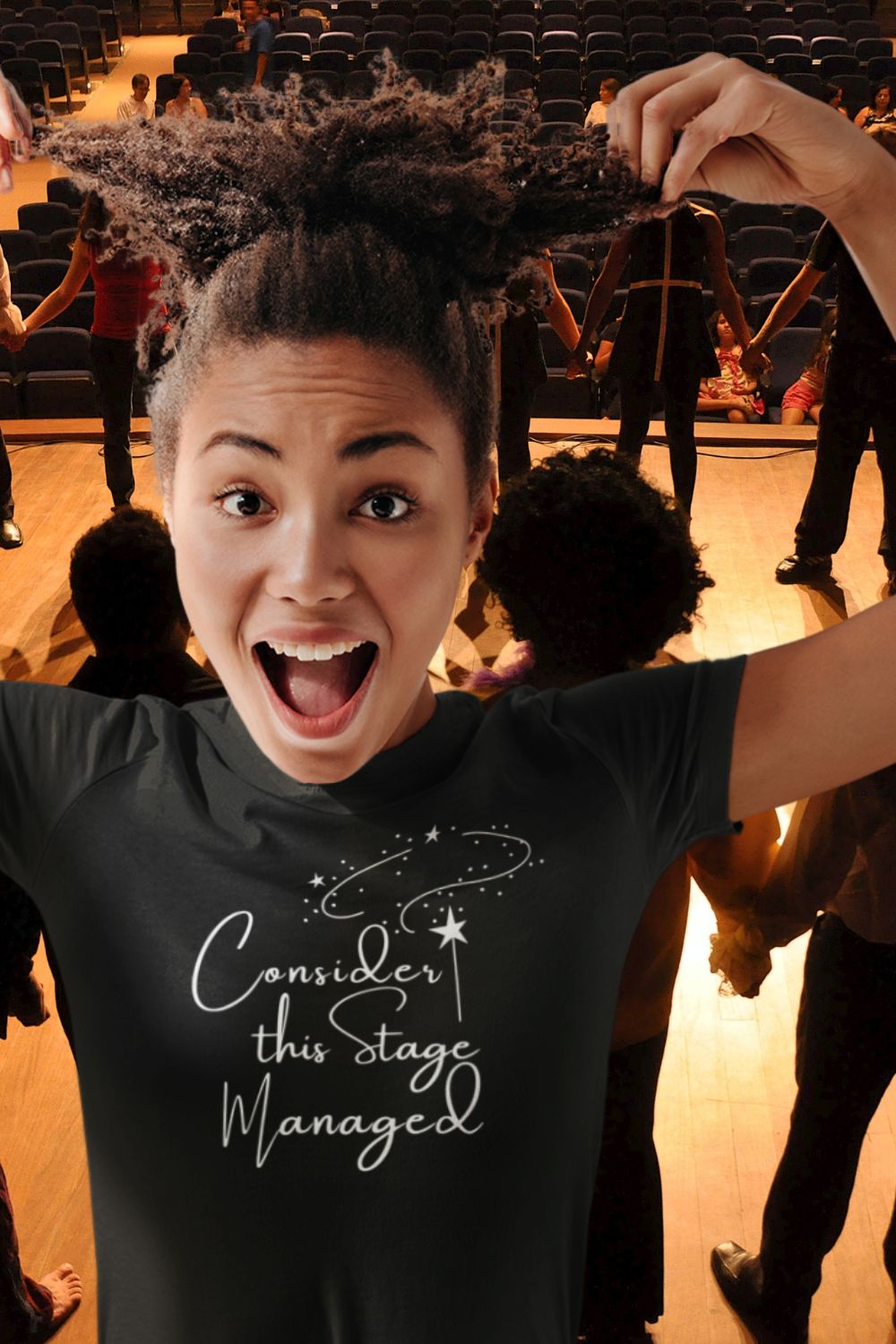Women’s Theatre T-Shirt – "Consider This Stage Managed" (Fitted Style)