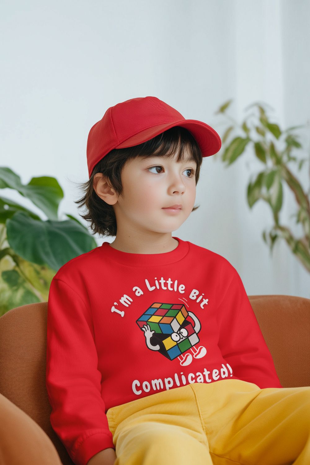 Kids’ “I’m a Little Bit… Complicated” Sweatshirt – Unisex Fit | Black, White, Grey, Royal | Confident, Colourful & Clever