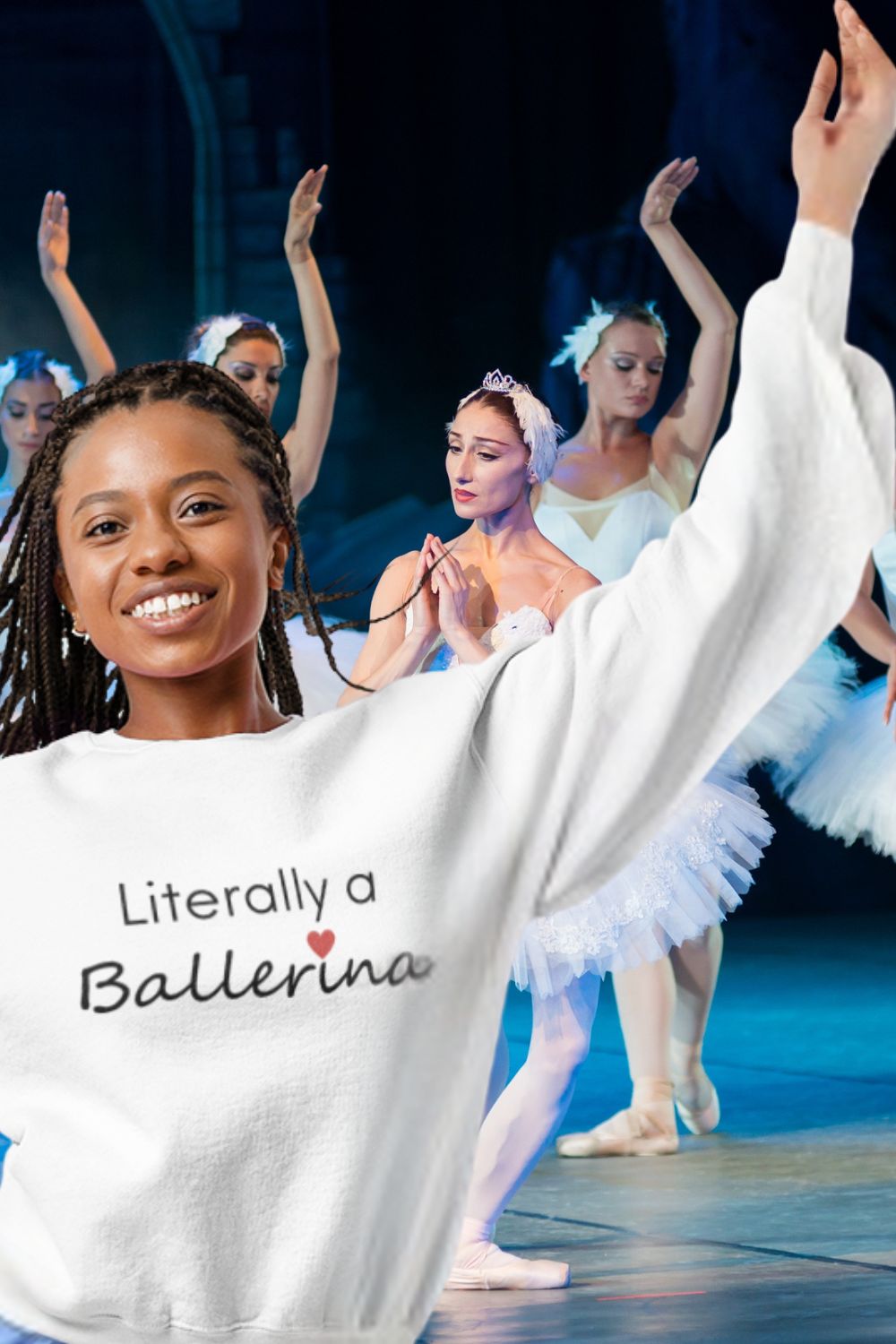 “Literally a Ballerina” Unisex Crewneck Sweatshirt – Women’s Dance Collection
