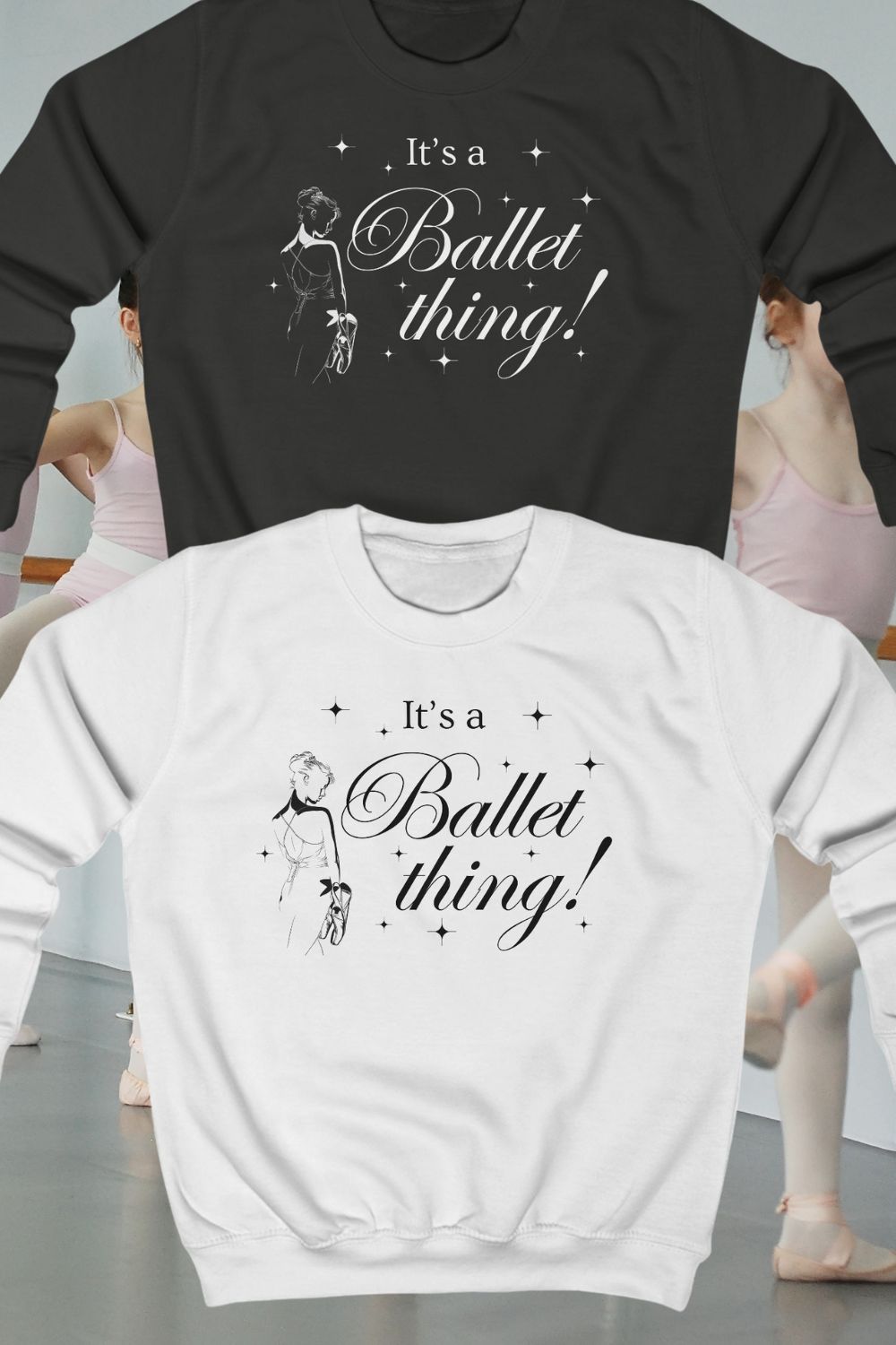 For young dancers with big dreams — a cosy ballet sweatshirt they’ll love to live in.