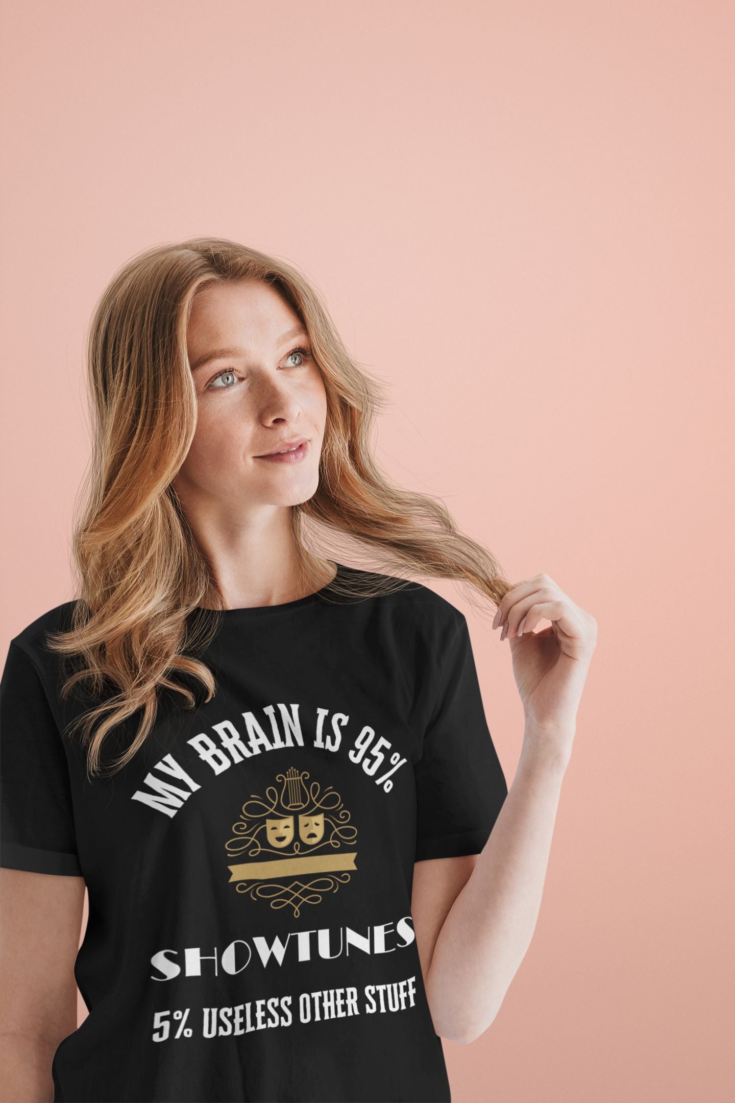 My Brain is 95% Showtunes Men's T-Shirt – Unisex Design for Theatre Lovers