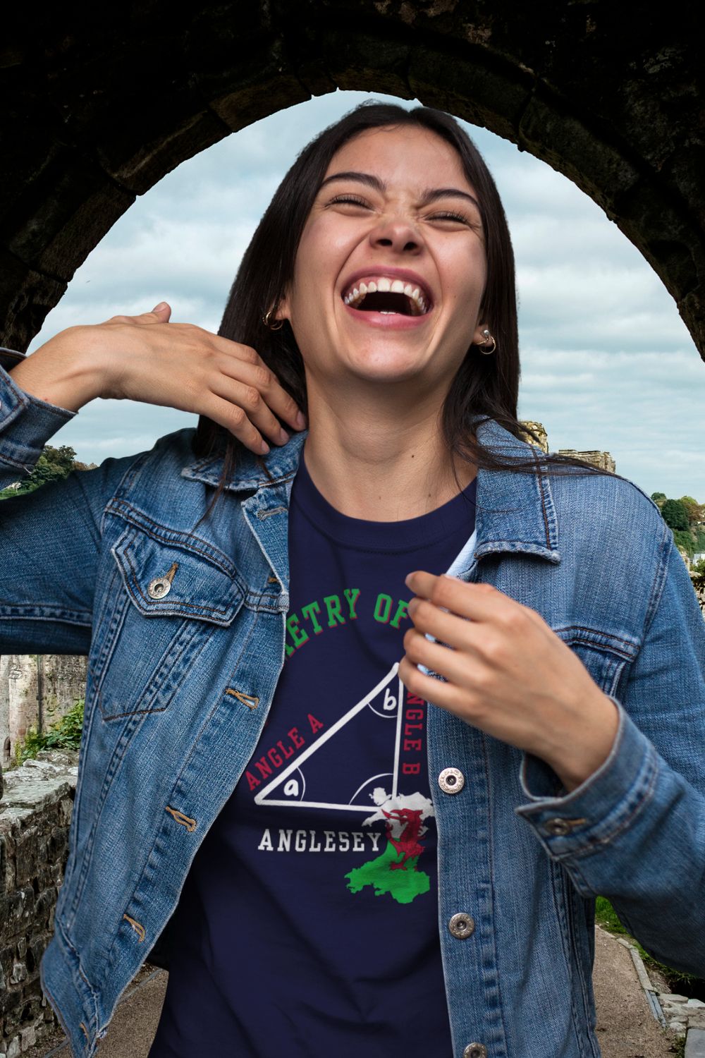 Angle A + Angle B = Anglesey Women’s Fitted T-Shirt – Welsh Maths Gift