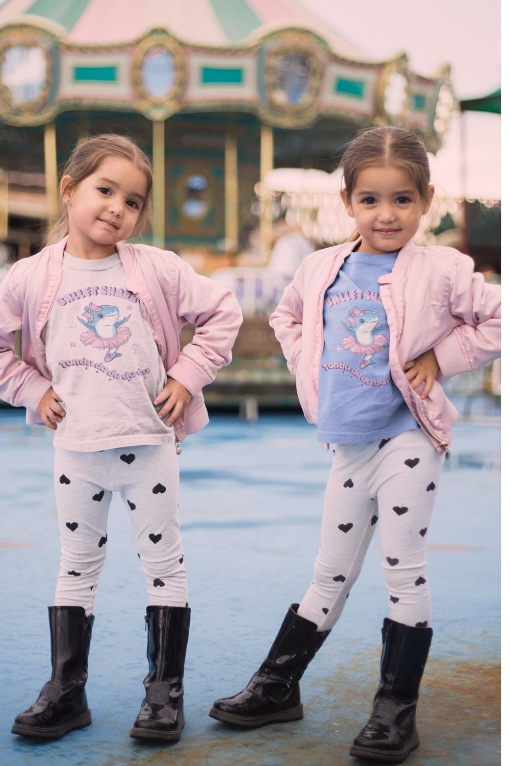 Tendu du du du du du du Ballet Shark T-Shirt for Girls