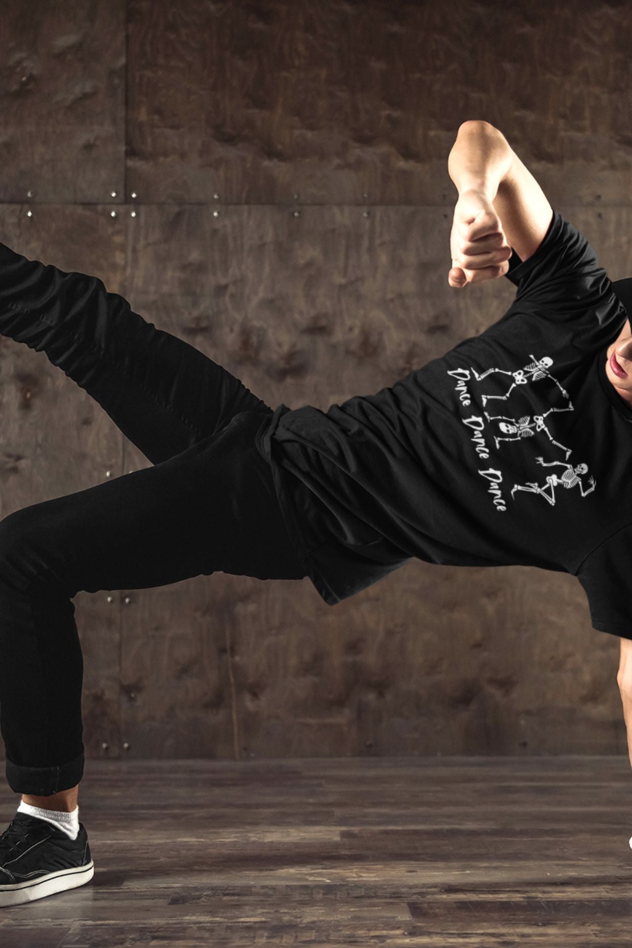 Dance Dance Dance Skeleton T-Shirt – Unisex Black Cotton T-Shirt for Dancers
