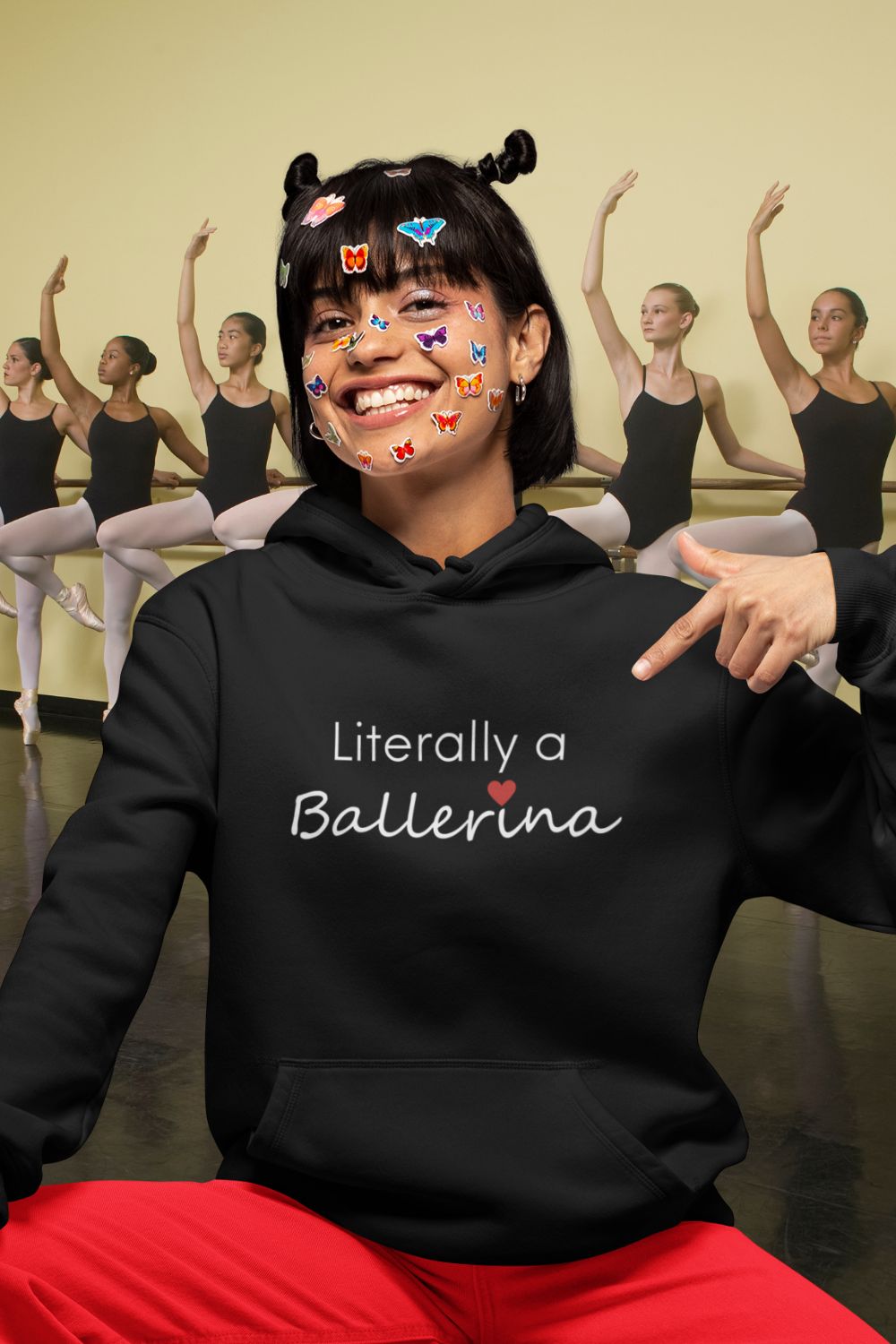 Ballerina Dreams Kids Hoodie – Unisex Dance Sweatshirt for Ballet Lovers