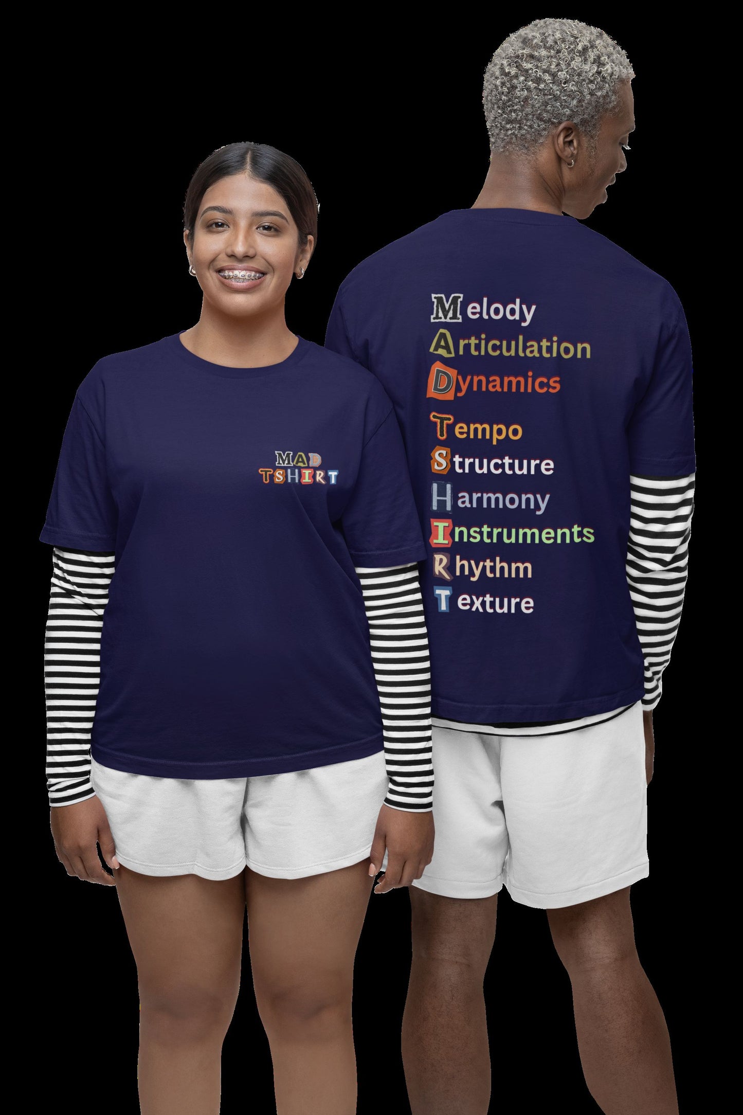 Men’s Musical "Mad T-shirt" - Unisex Design, Perfect for Music Lovers
