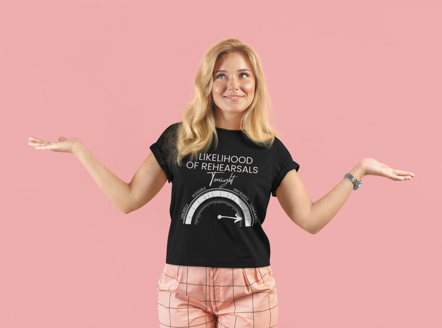 Likelihood of Rehearsals Tonight' Women's Theatre T-Shirt