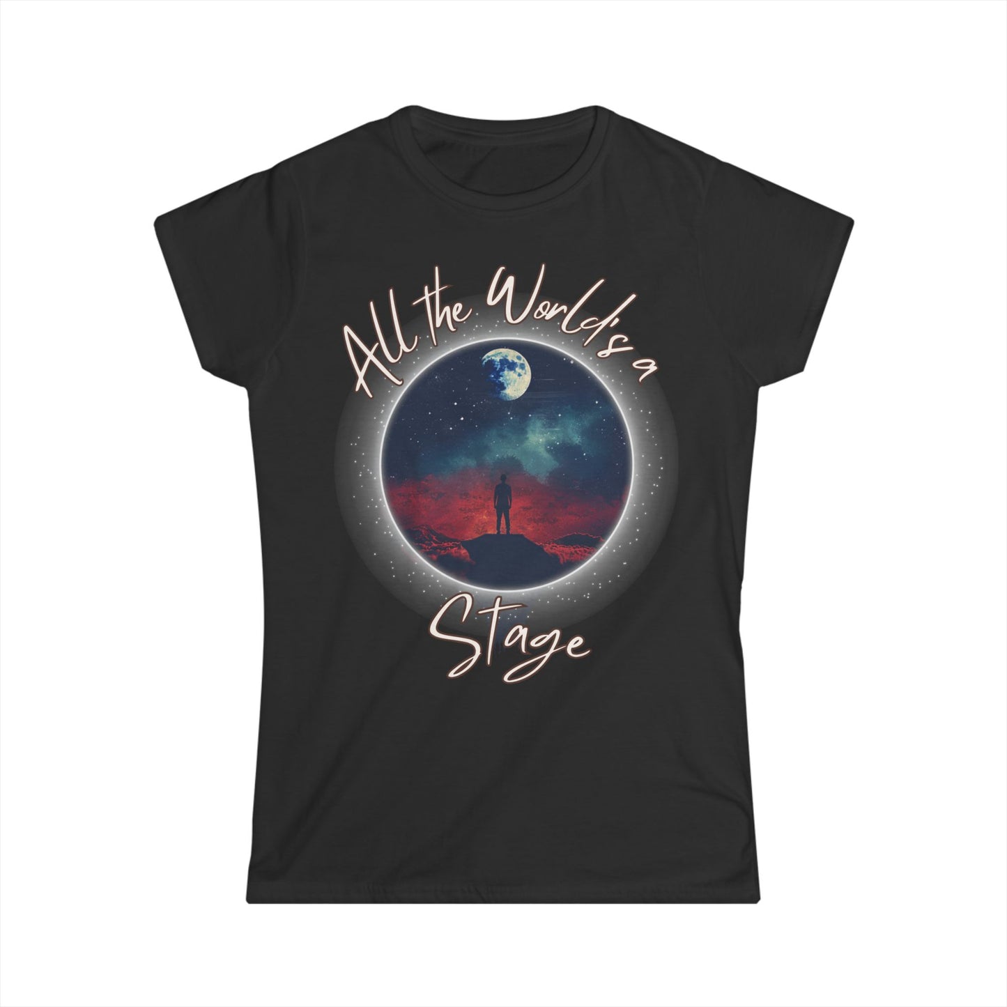 Women's "All the World Is A Stage" T-Shirt – Shakespeare & Theatre Design for Performers