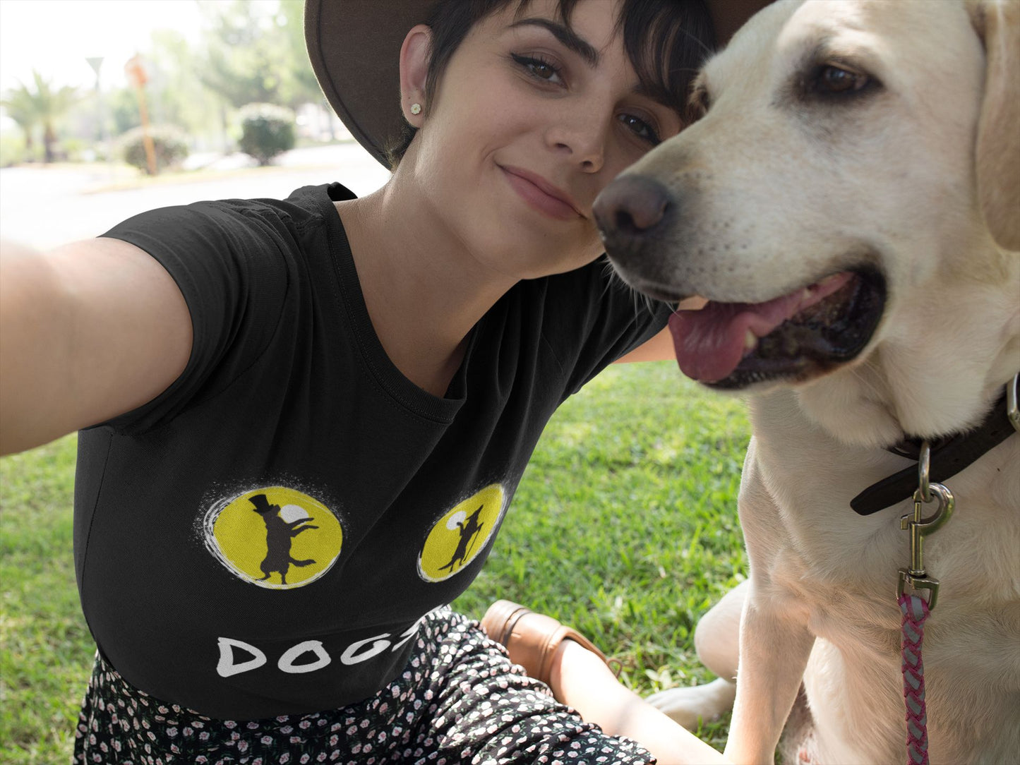 Paw-some Theatre-Inspired Women's Softstyle T-Shirt – Perfect for Dog and Theatre Lovers