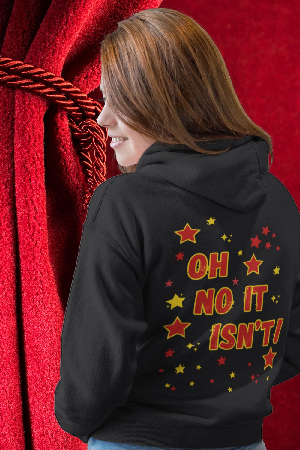 It’s Behind You Pantomime Women’s Hoodie – Fun, Festive, and Perfect for Panto Season
