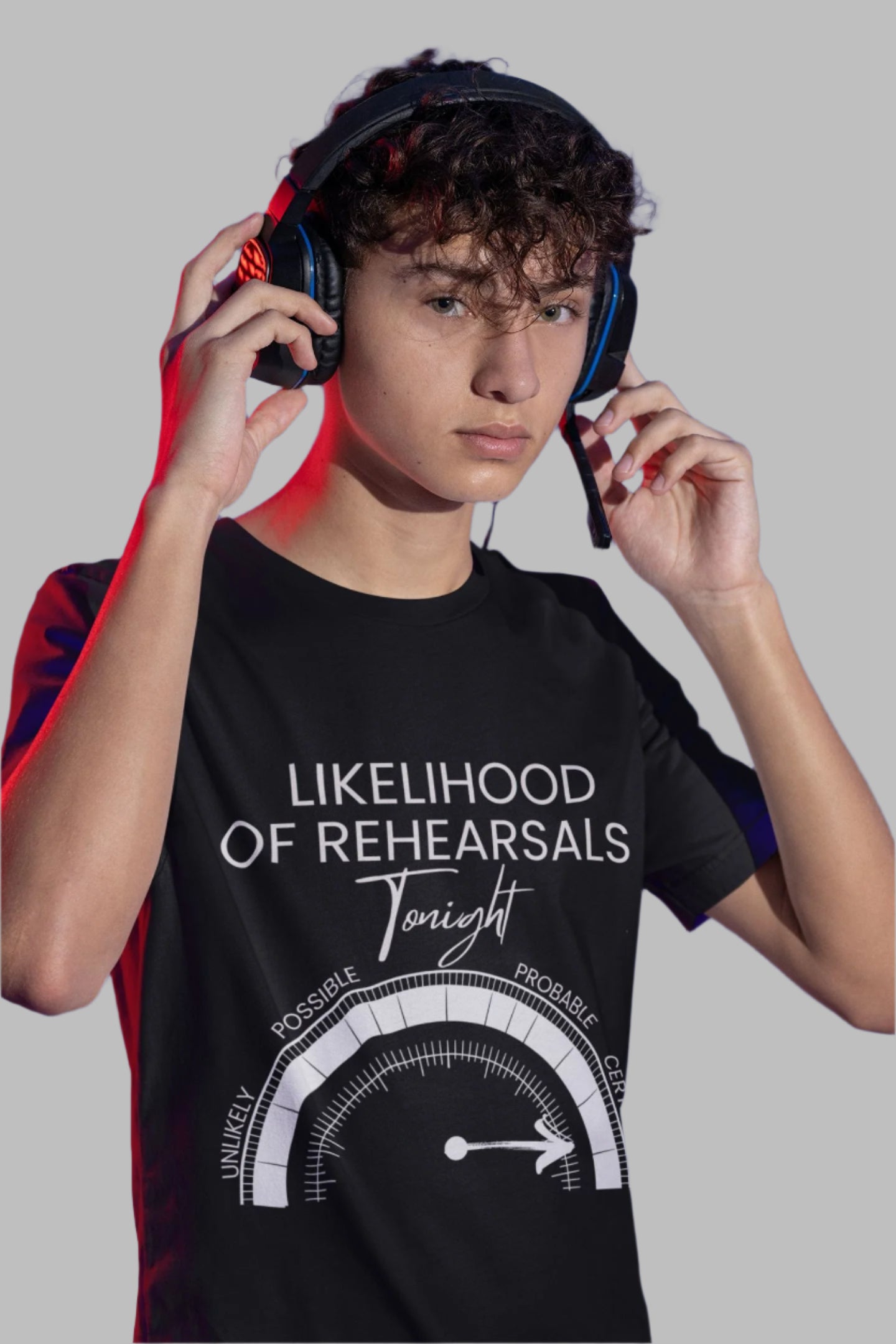 Theatre Ready: 'Likelihood of Rehearsals Tonight' Kids T-shirt