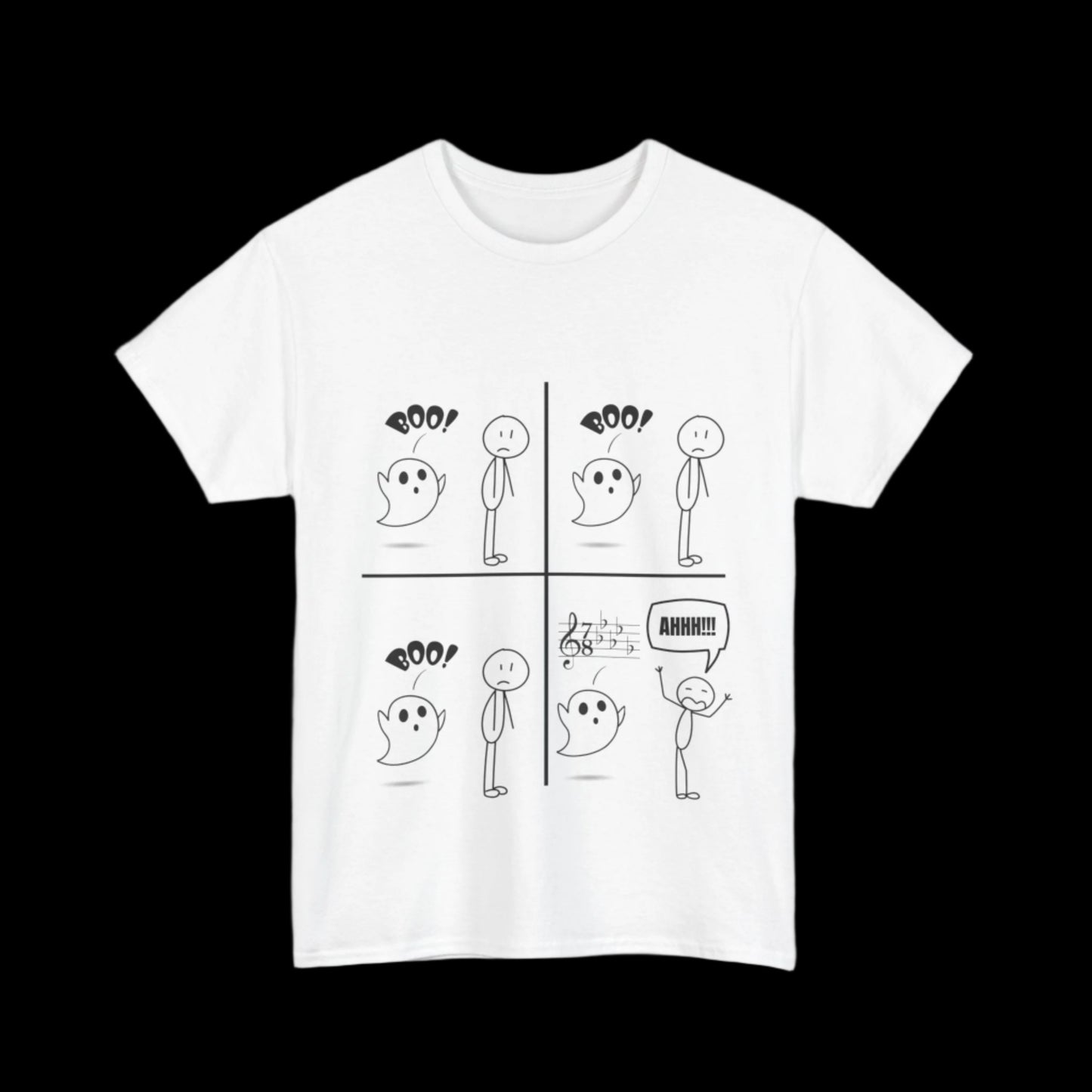 Men's Scary Time Signatures Men's T-shirt for Musicians – Terrifying Music Theory Design
