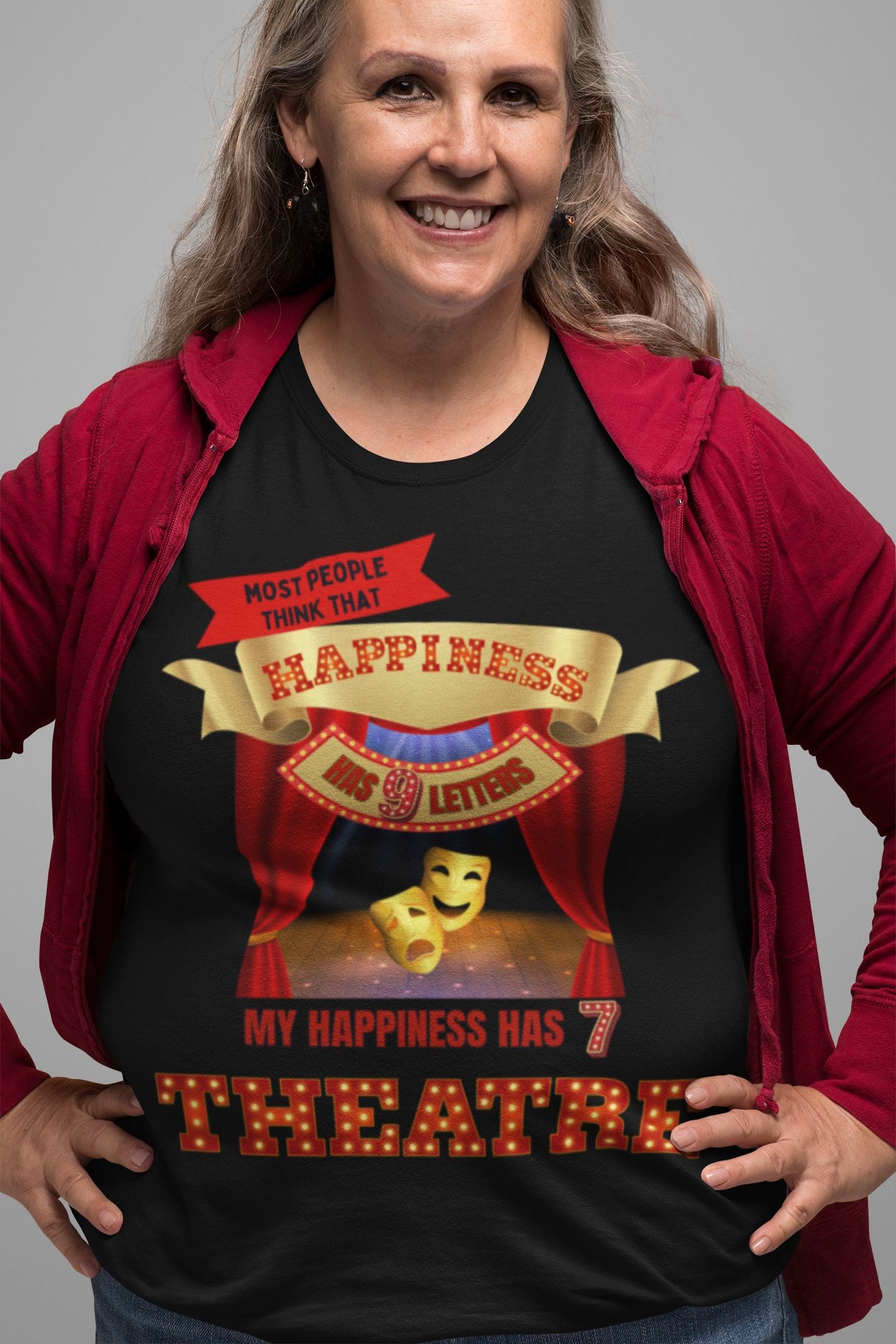 Theatre is Happiness Unisex T-shirt – Perfect for Theatre Lovers & Stage Enthusiasts