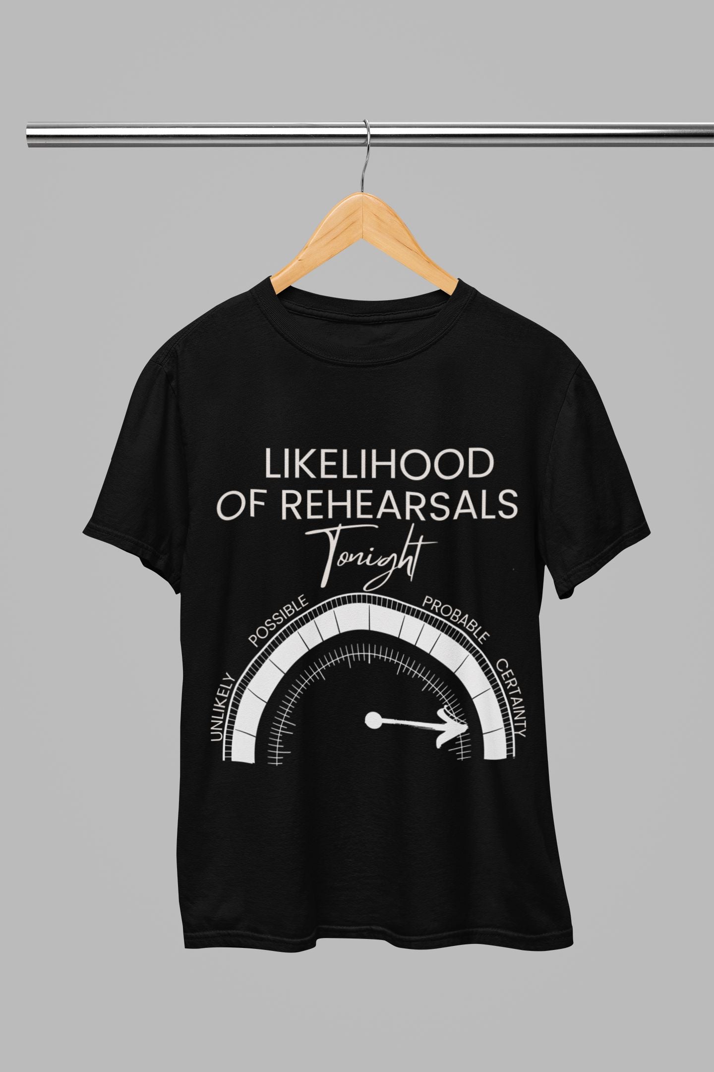 Likelihood of Rehearsals Tonight' Men's Theatre T-Shirt