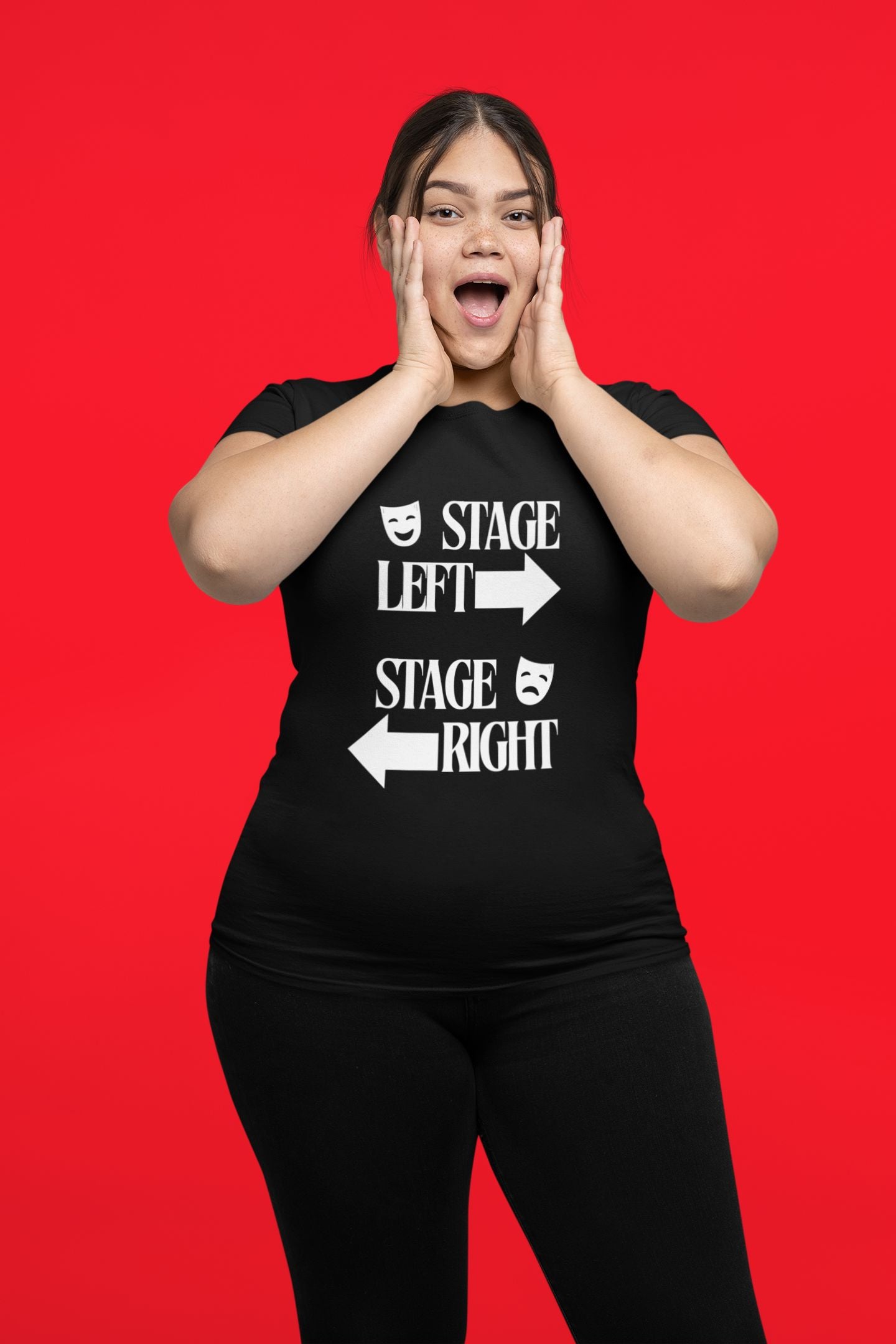 Stage Left Stage Right Women's Softstyle T-shirt – Perfect for Theatre Lovers