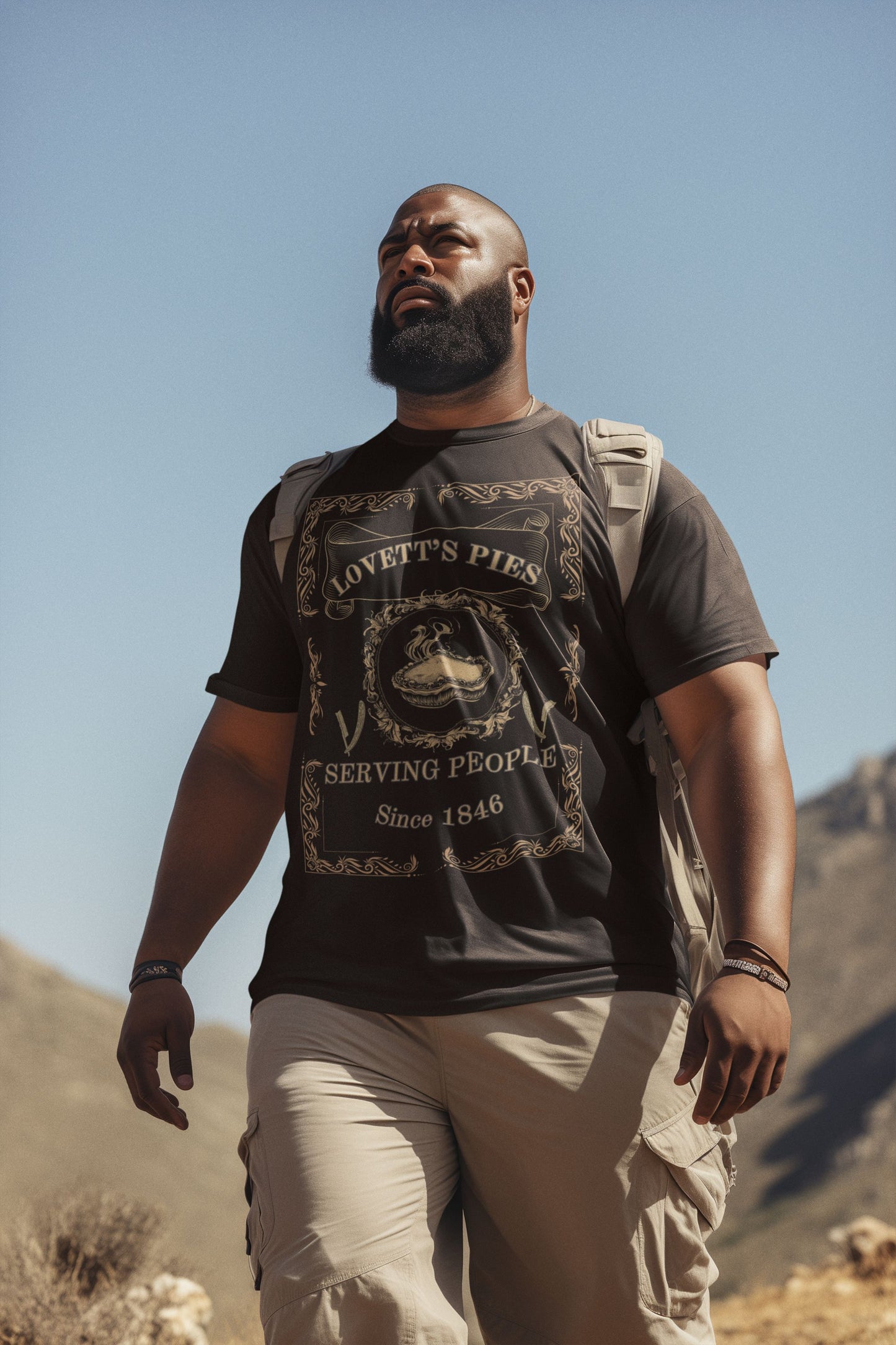 Lovett's Pies Men's T-Shirt – Victorian Gothic Style for Theatre Lovers